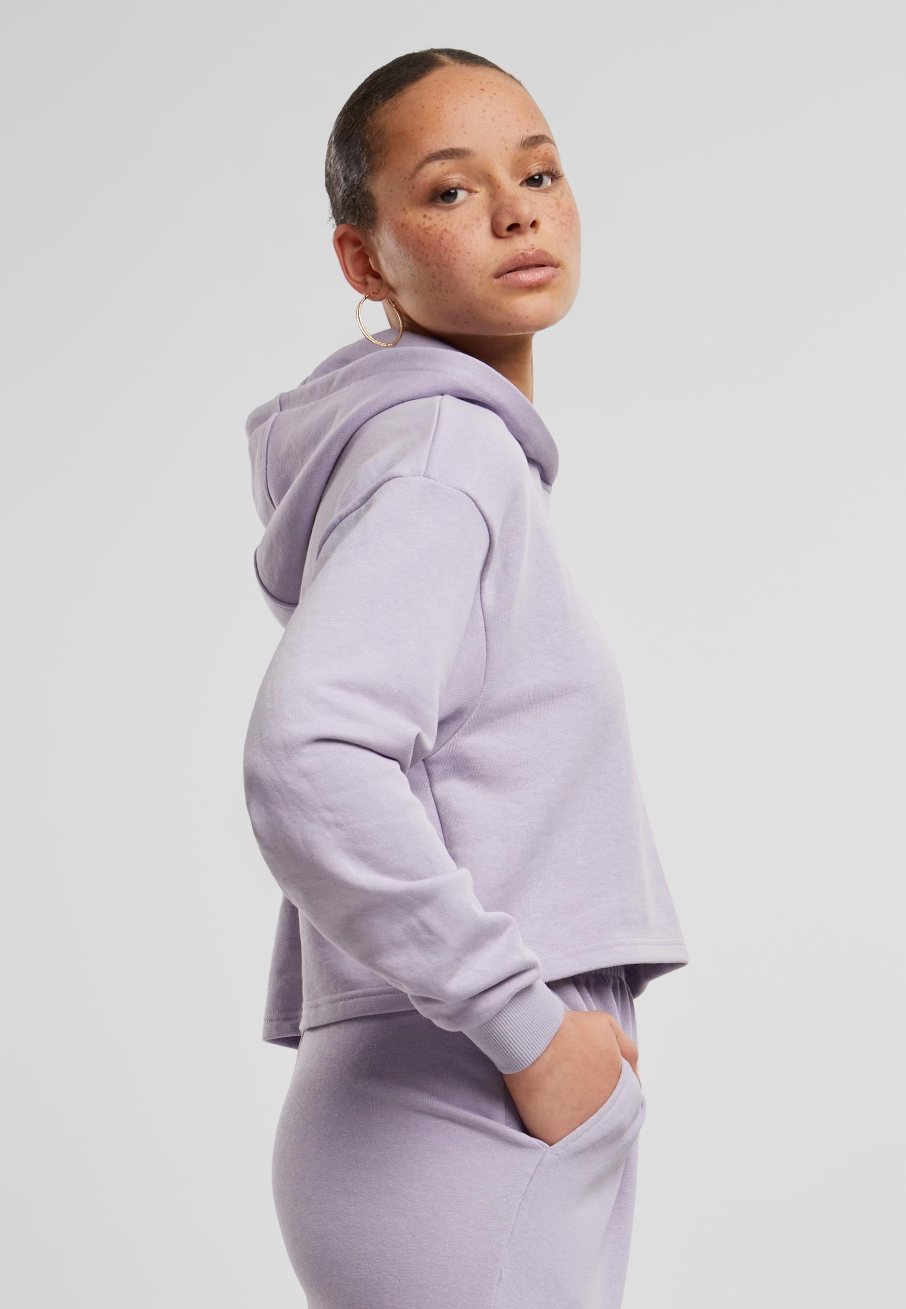 URBAN CLASSICS Kapuzenpullover »Urban Classics Damen Ladies Oversized Cropped Light Terry Hoodie«, (1 tlg.)