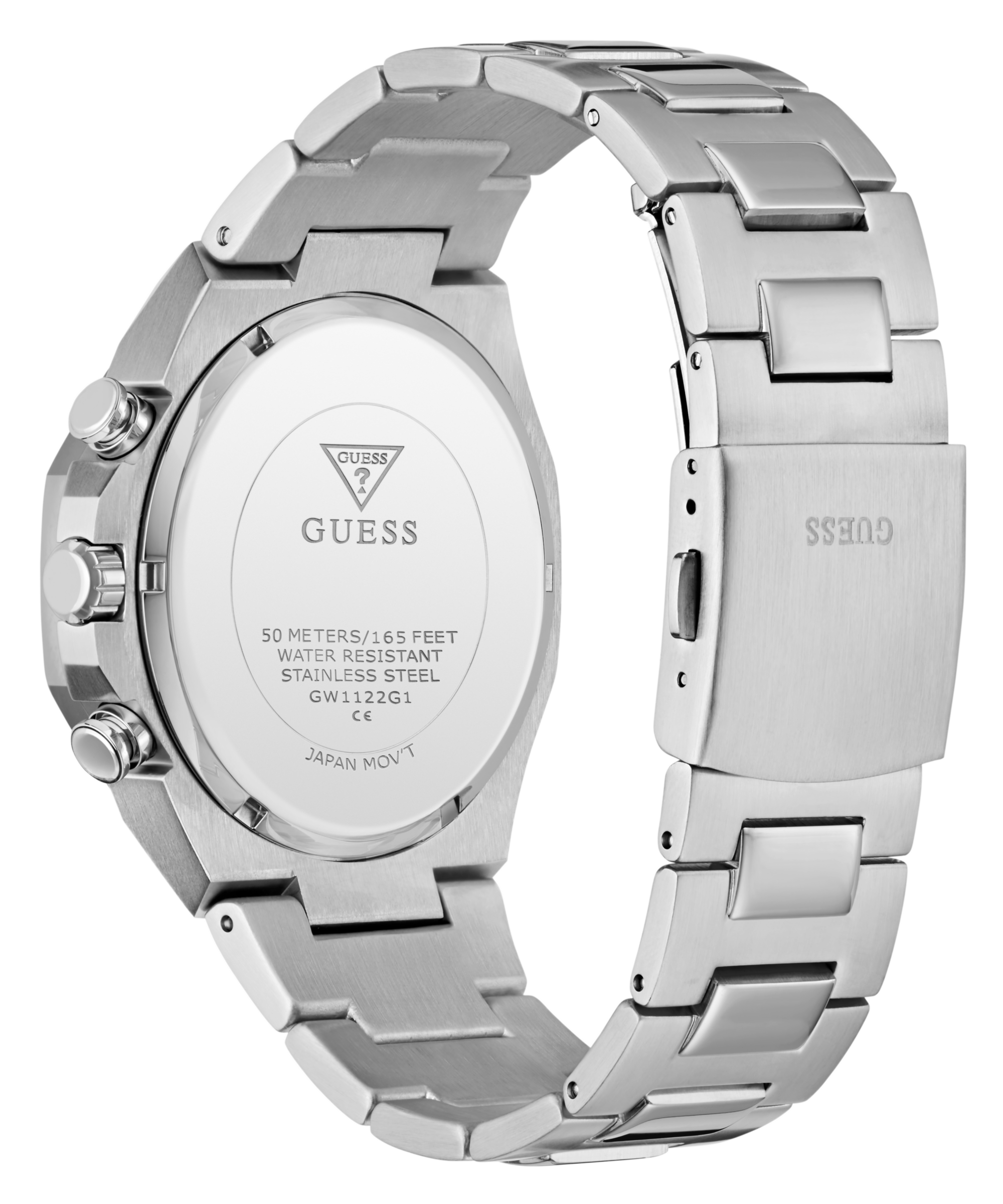 Guess Multifunktionsuhr »BLAKE« Quarzuhr, Armbanduhr, Herrenuhr, Edelstahlarmband, analog, Tag