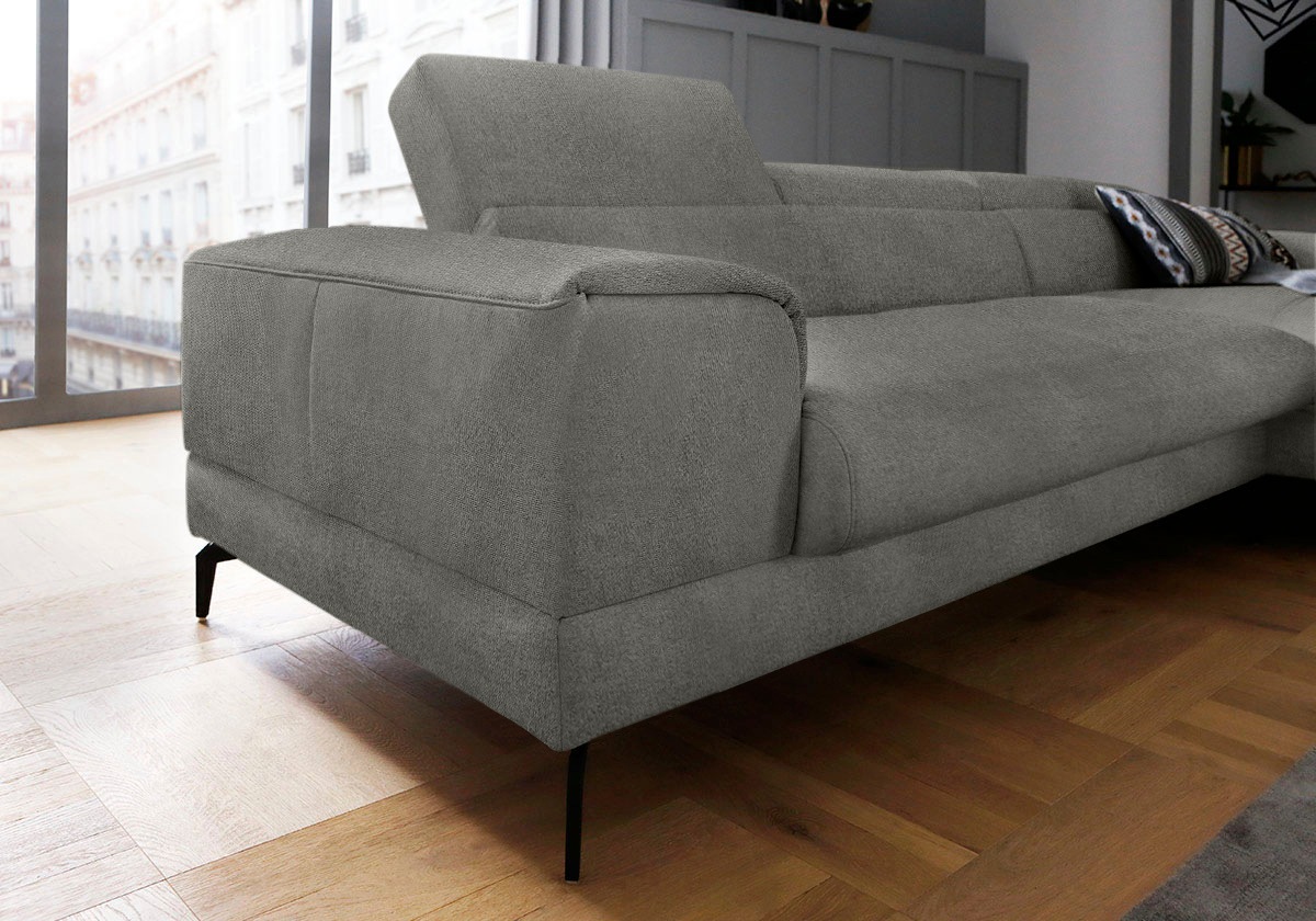 Thumbnail - W.SCHILLIG Ecksofa "piedroo, Designsofa mit tollem Sitzkomfort, L-Form", Kopfteilverstellung, wahlweise mit Sitztiefenve...