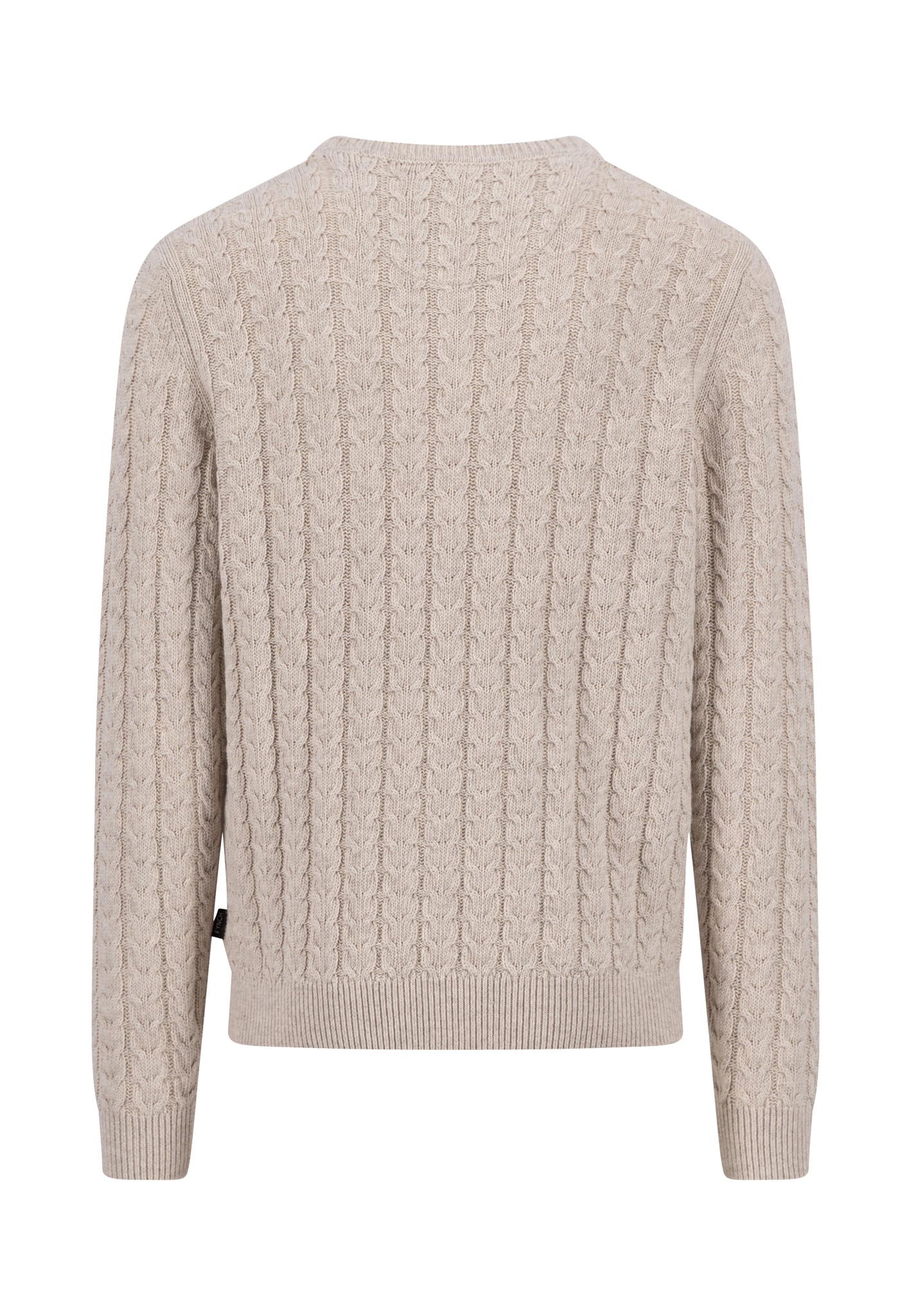 FYNCH-HATTON Strickpullover mit Zopfmuster und Wolle