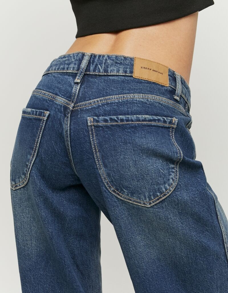 Tally Weijl Low-rise-Jeans »SPADEPALLAS« Baumwollmischung, Low-Waist mit geradem Beinverlauf und Strass-Anhänge