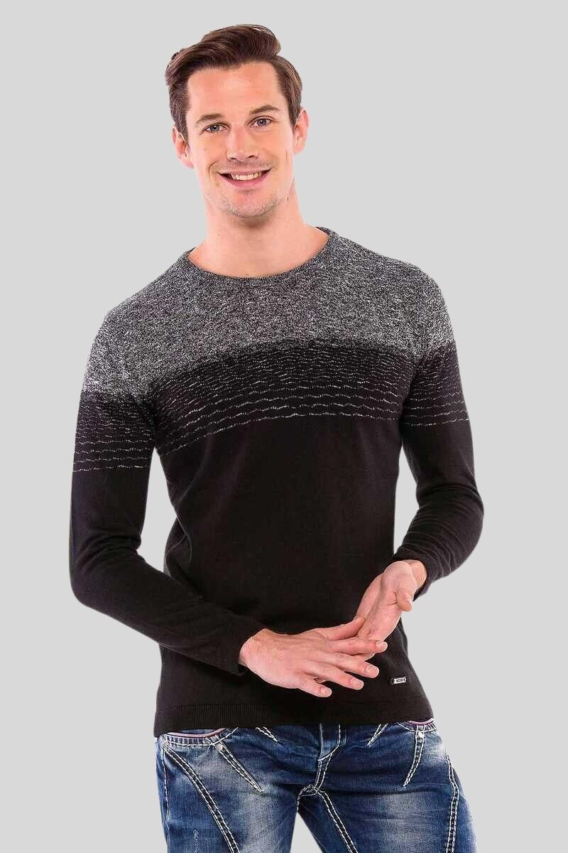 Thumbnail - Cipo & Baxx Rundhalspullover "Pullover" 1 Stk. mit Farbverlauf