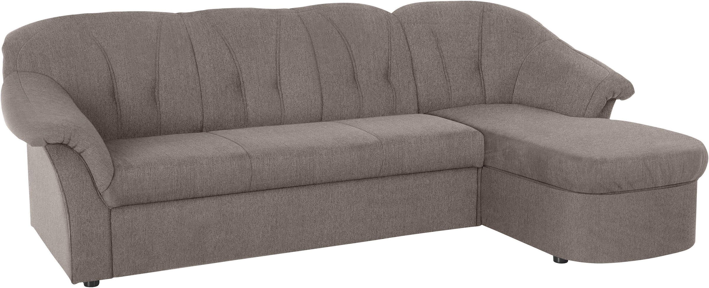 DOMO collection Ecksofa »Pegnitz, elegante Rückensteppung, kompakte Stellmaße 238/141cm, L-Form«, wahlweise mit Bettfunktion