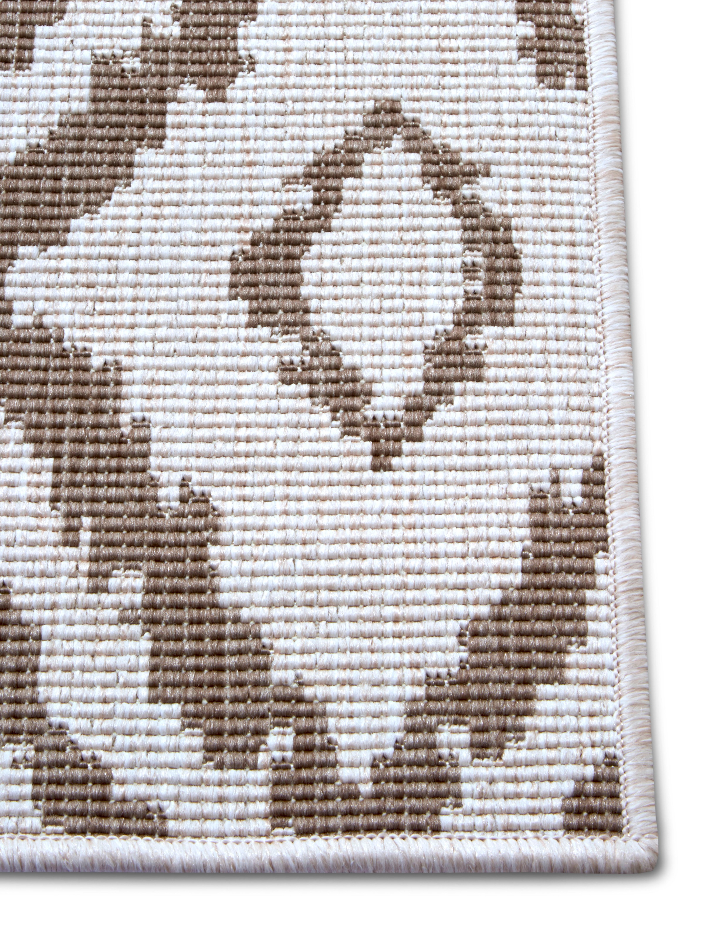 NORTHRUGS Teppich »Rio«, rechteckig, 5 mm Höhe, Rauten Design, Robust, Pflegeleicht, Flachgewebe, Wendbar