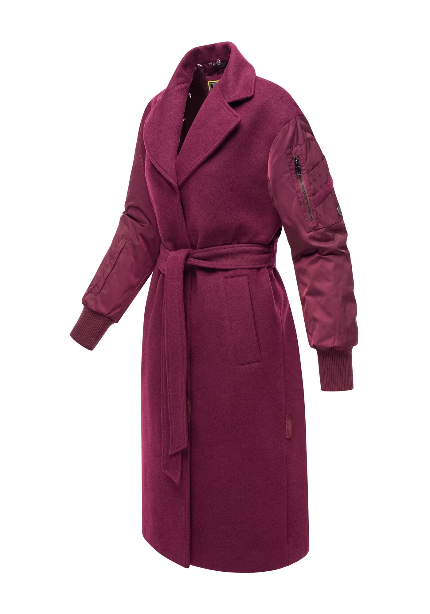 Marikoo Winterjacke »Tjadee«, Langer Wickelmantel