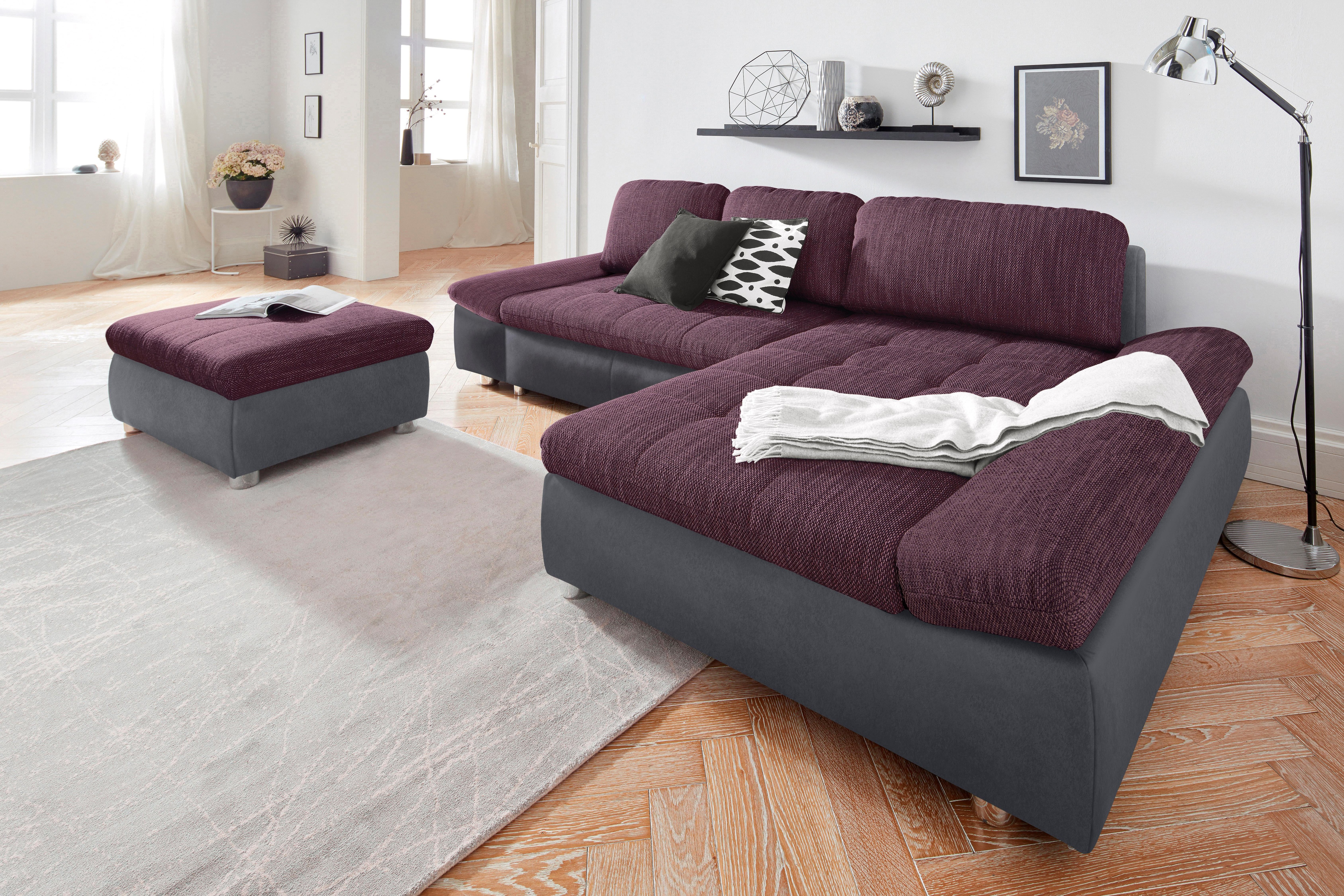 sit&more Ecksofa Fabona, wahlweise mit Bettfunktion, Bettkasten und Armteilfunktion