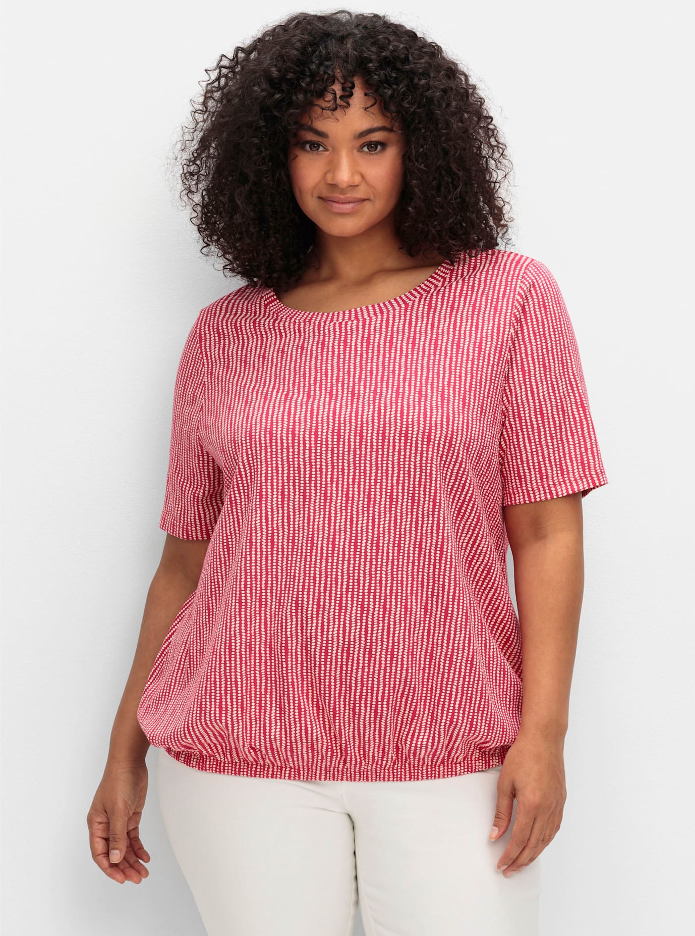 Sheego Kurzarmshirt "Rundhalsshirt" 1 Stk.