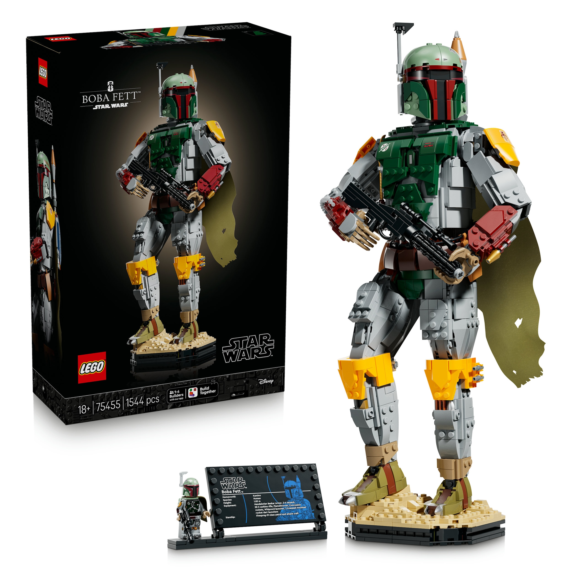 LEGO Kinder Konstruktionsspielsteine "Boba Fett (75455), LEGO Star Wars ", bunt, Kunststoff, Spielbausteine, Made in Europe