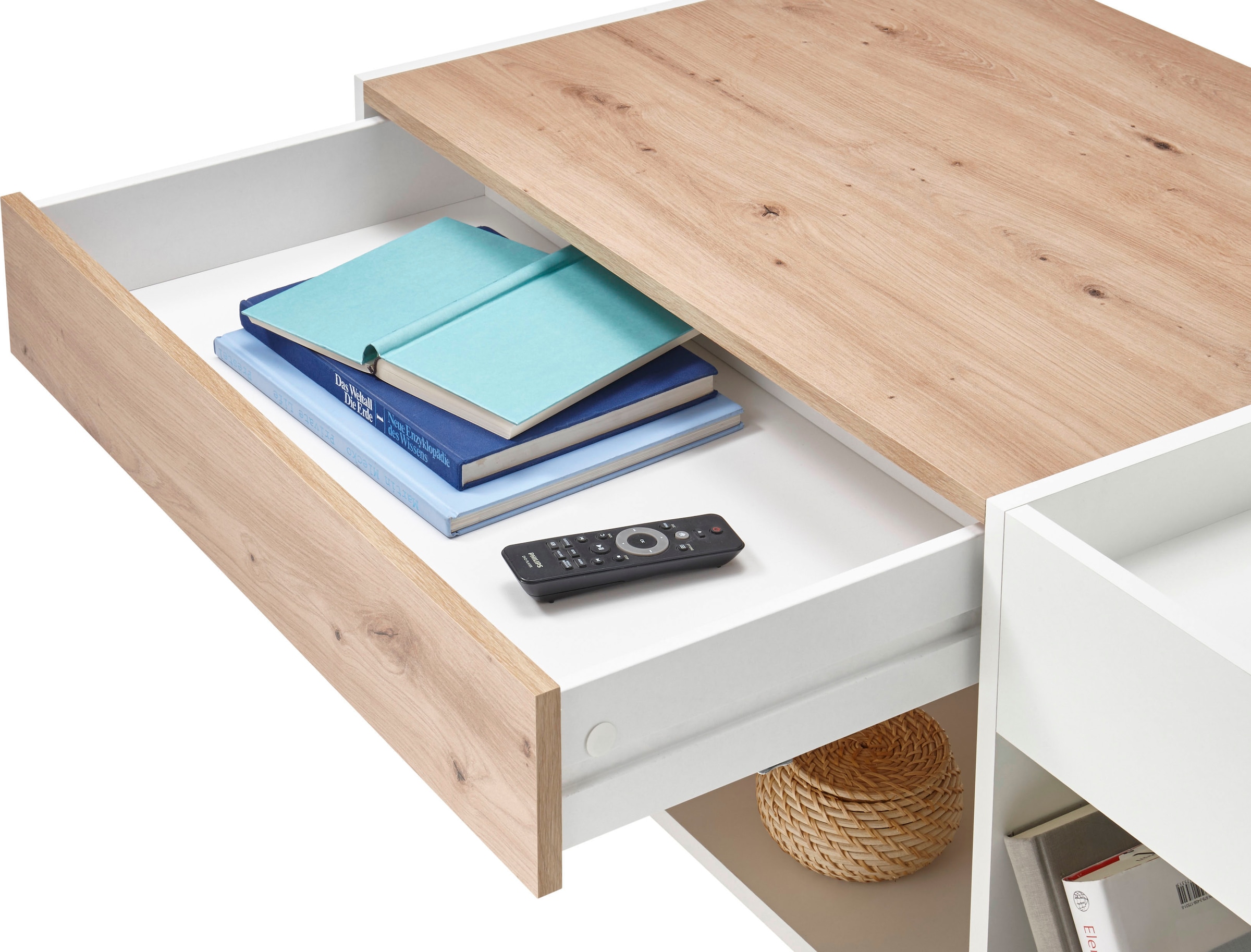 Stolkom Couchtisch »Emil«, rollbar, Tisch mit Schubkasten mit push to open