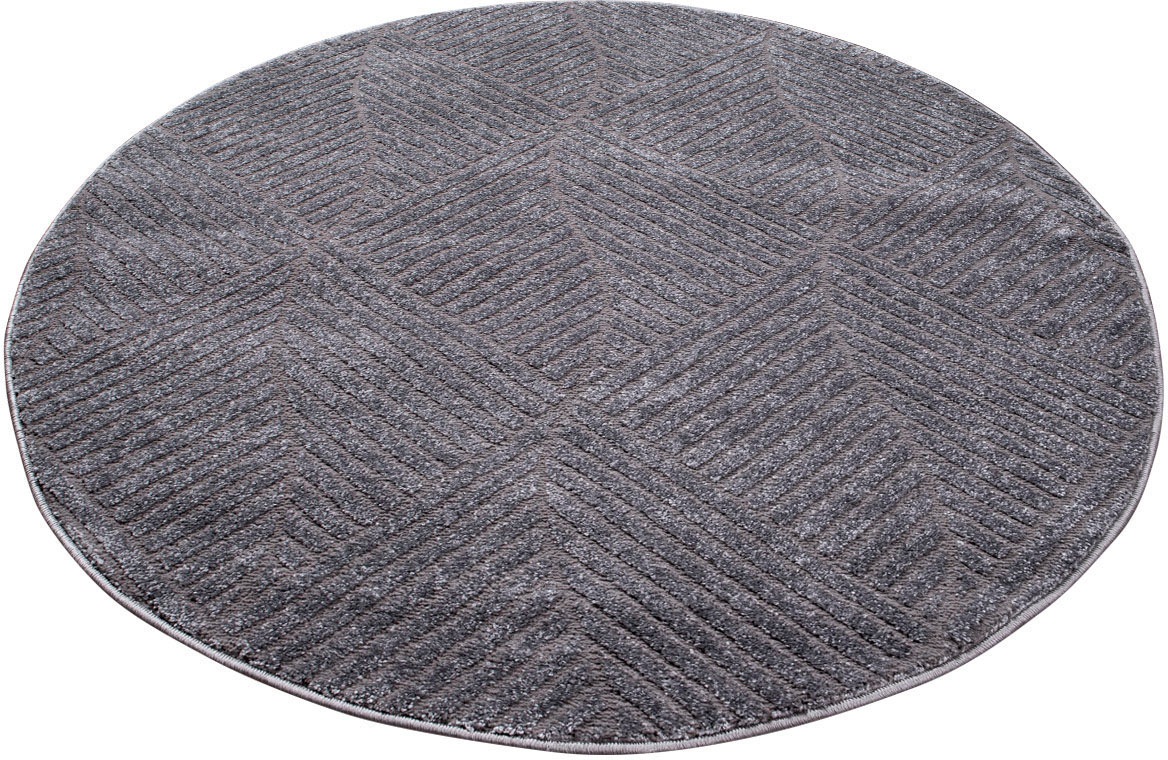 Carpet City Teppich "Friseé-Teppich FANCY 904" rund 12 mm Höhe Kurzflor Woh günstig online kaufen