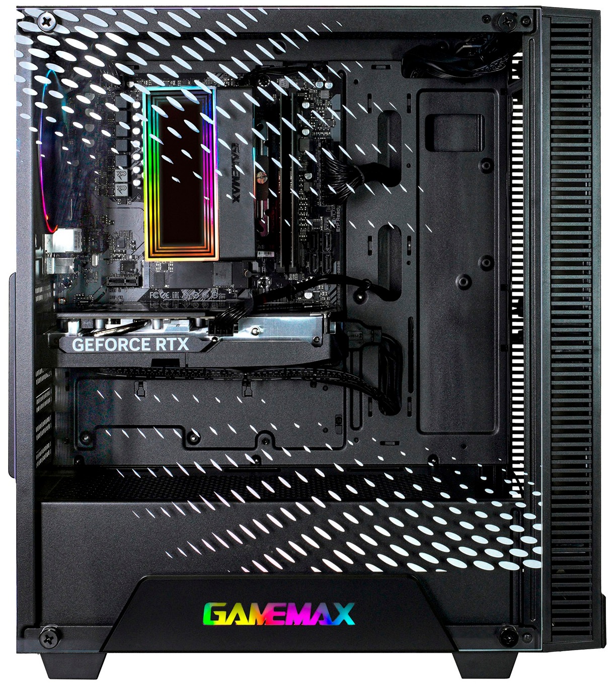 GAMEMAX Gaming-PC-Komplettsystem »MegaDeal Rockstar 2867 AMD Ryzen 7 5700X 16GB 1TB SSD RTX 5060« 32 ″ AMD Ryzen 7 GeForce RTX 5060 16 GB RAM 1.000 GB SSD Windows 11 + MSI MAG 32C6X Curved Monitor 80cm (32")