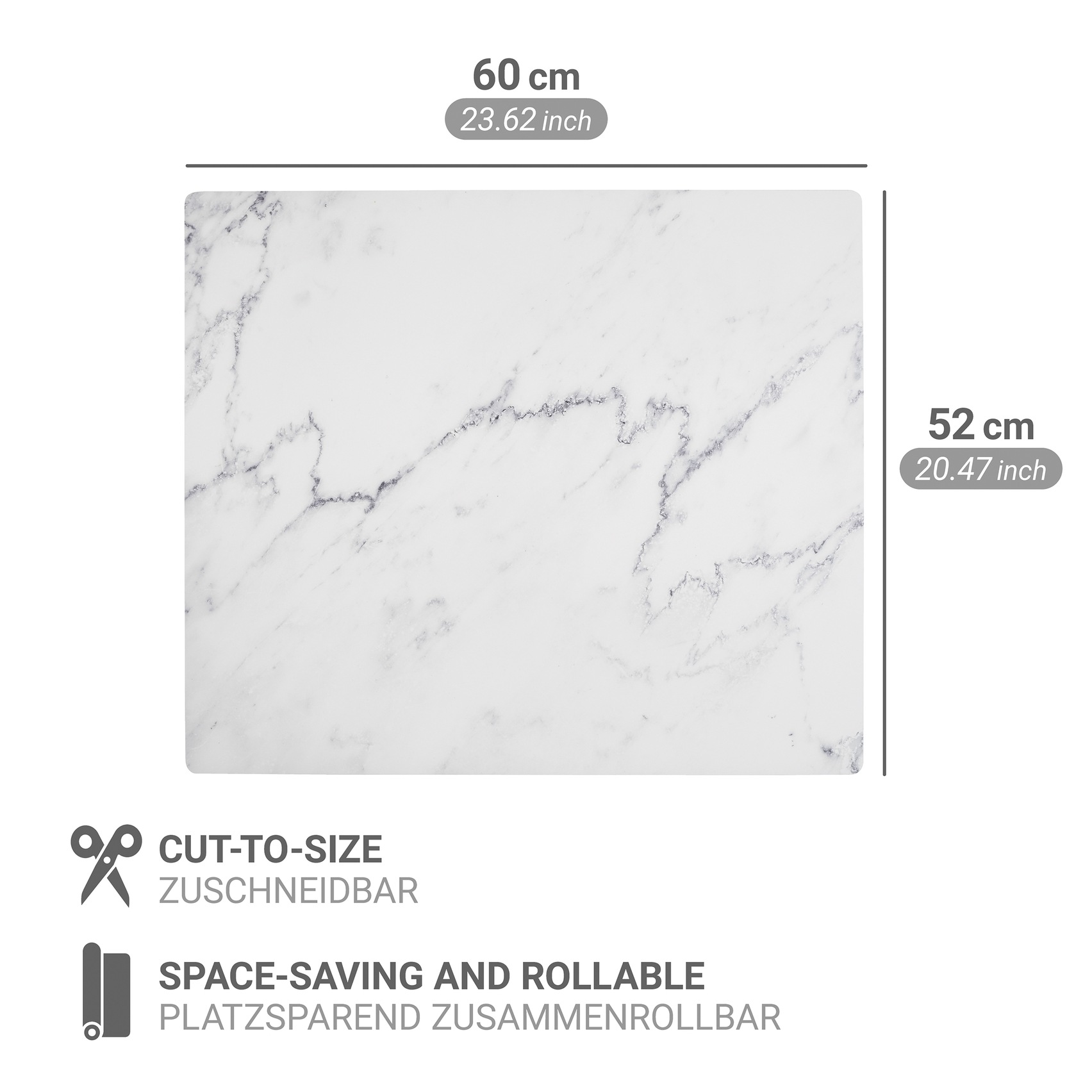 WENKO Herd-Abdeckplatte »Modell Marmor«