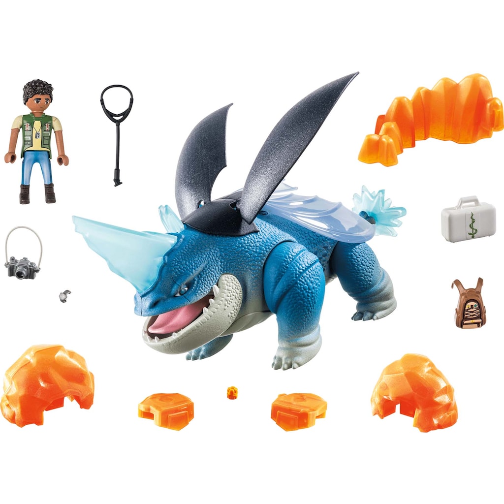 Playmobil® Konstruktions-Spielset »Dragons: The Nine Realms - Plowhorn & D'Angelo (71082)«, (17 St.)