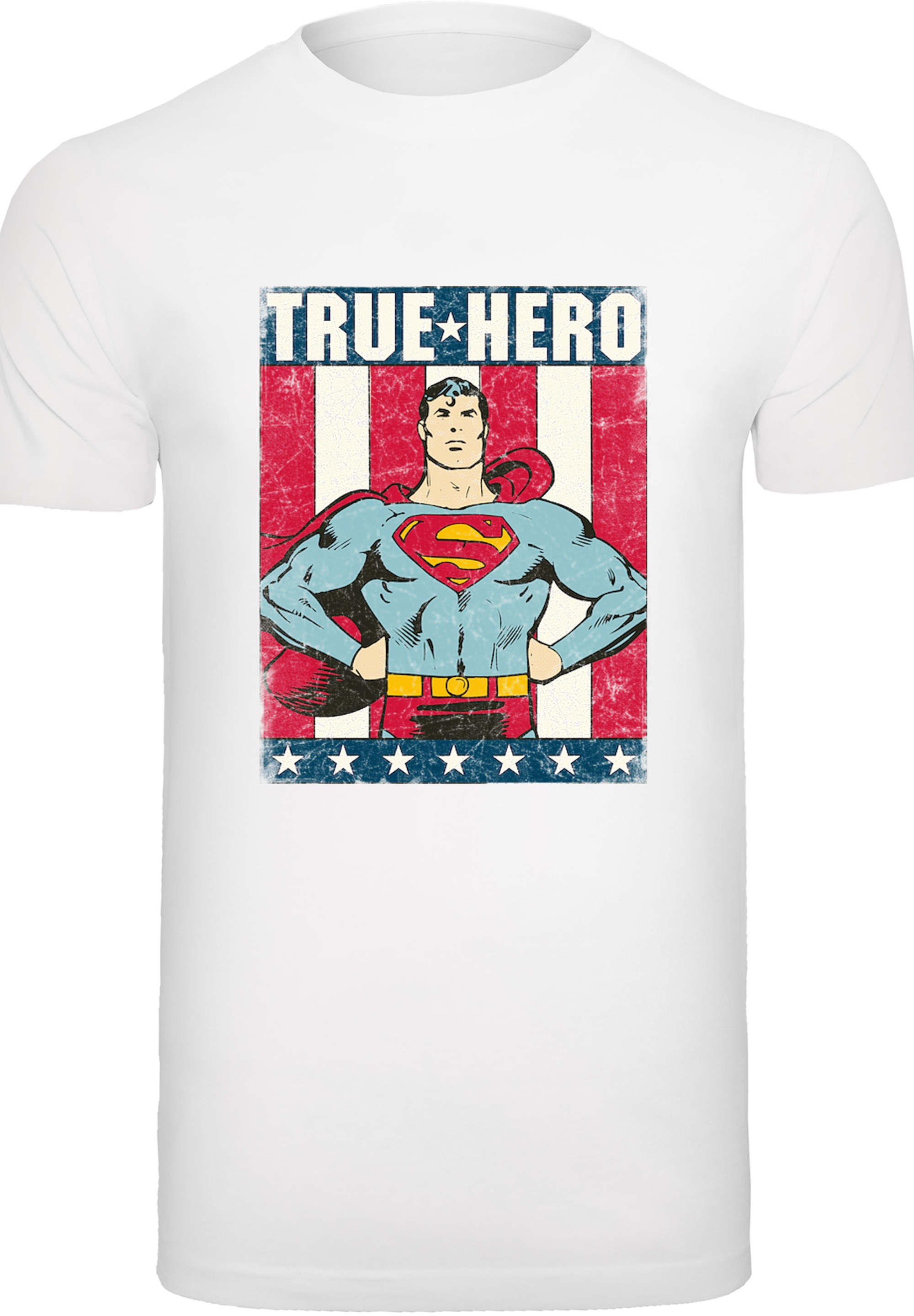F4NT4STIC T-Shirt »T-Shirt DC Comics Superman True Hero Superheld«, Herren,Premium Merch,Regular-Fit,Basic,Bedruckt