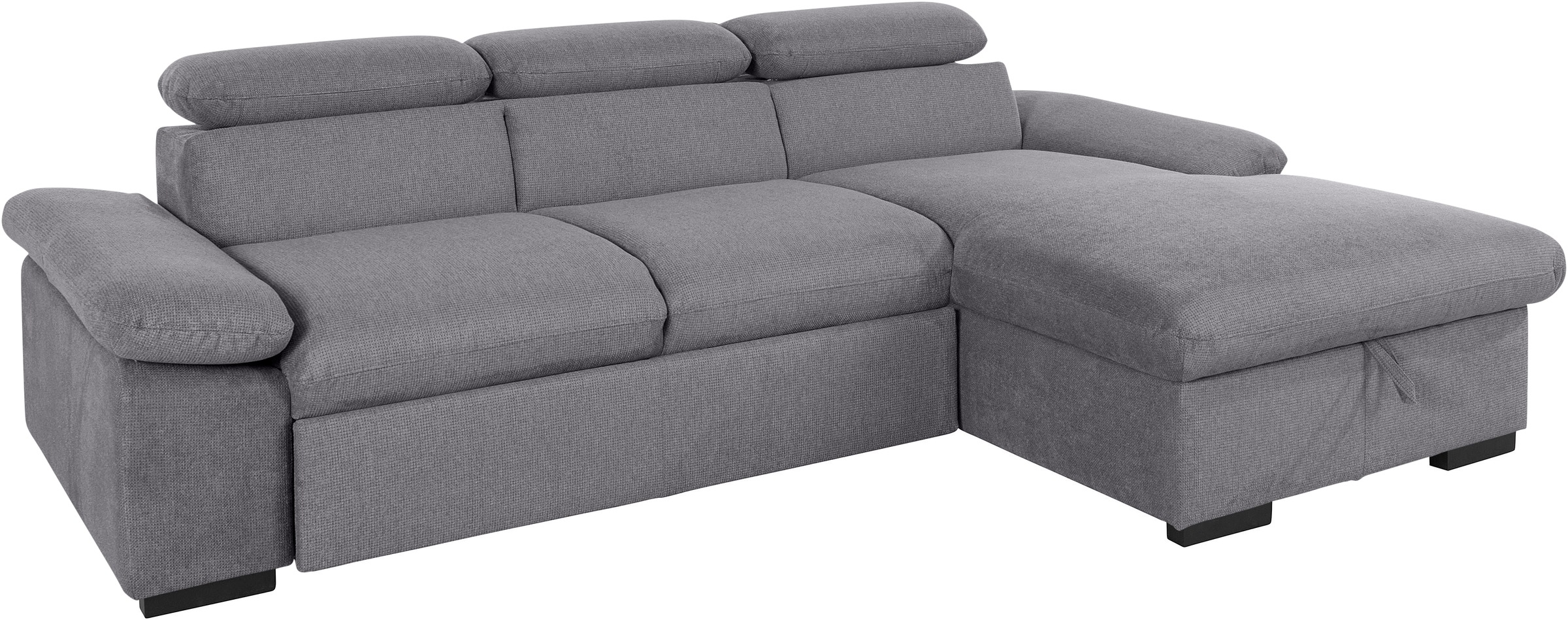 COTTA Ecksofa »Lola L-Form«, (Set, mit Hocker), mit Hocker & Kopfteilfunktion, wahlw. Bett- und Armteilfunktion