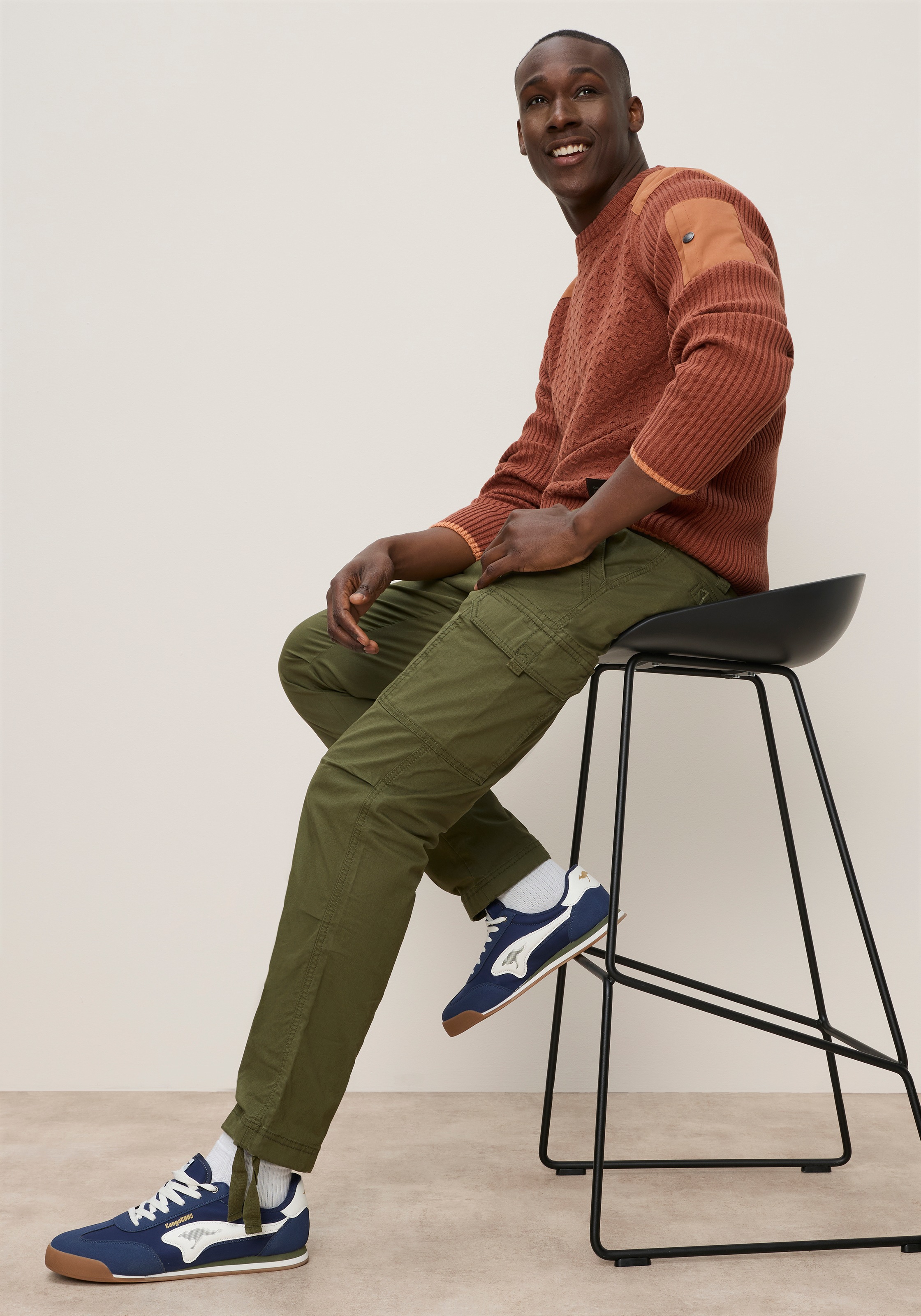 KangaROOS Strickpullover mit Rundhalsausschnitt, in normaler Länge, Regular Fit
