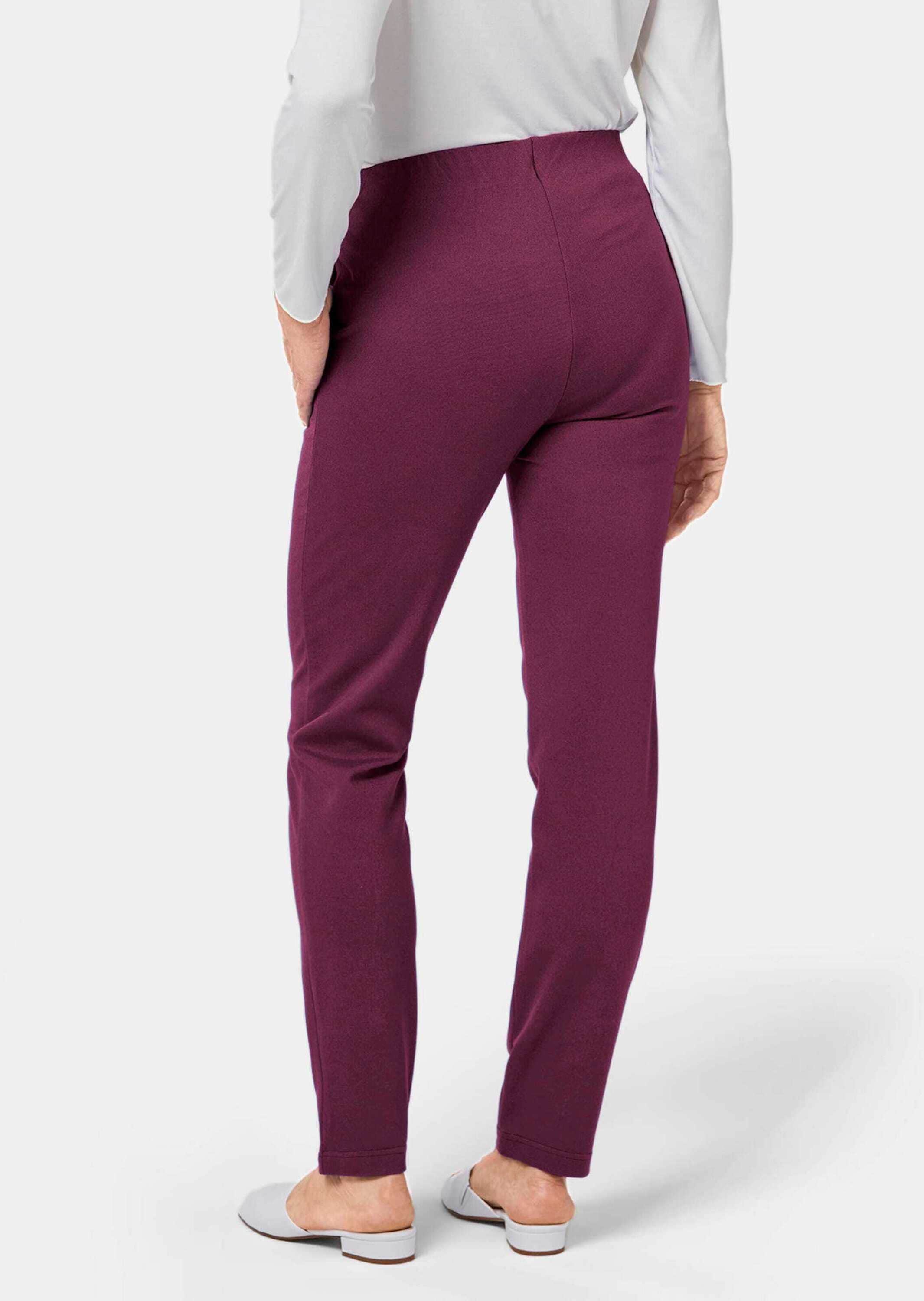 GOLDNER Schlupfhose »Schlupfhose LOUISA Moderne Hose LOUISA mit streckenden Biesen«