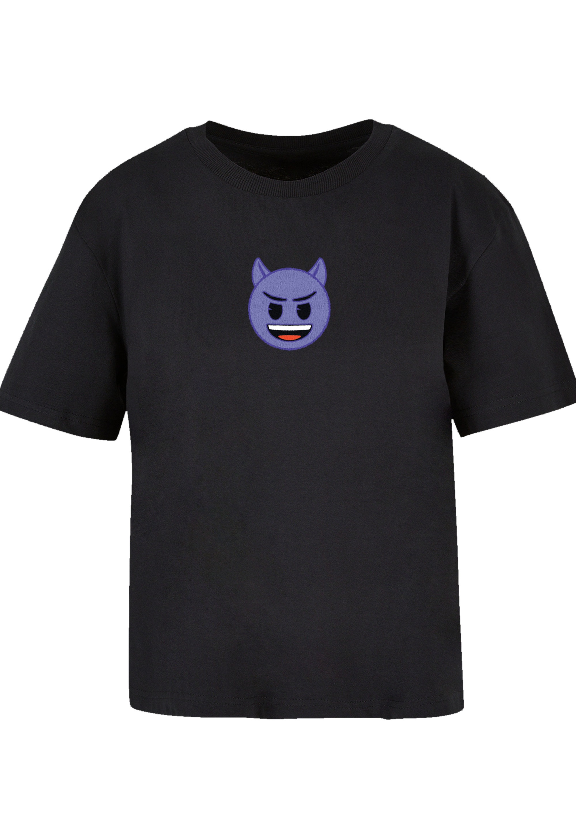 F4NT4STIC T-Shirt »emoji couture evil smiling purple face«, Premium Qualität
