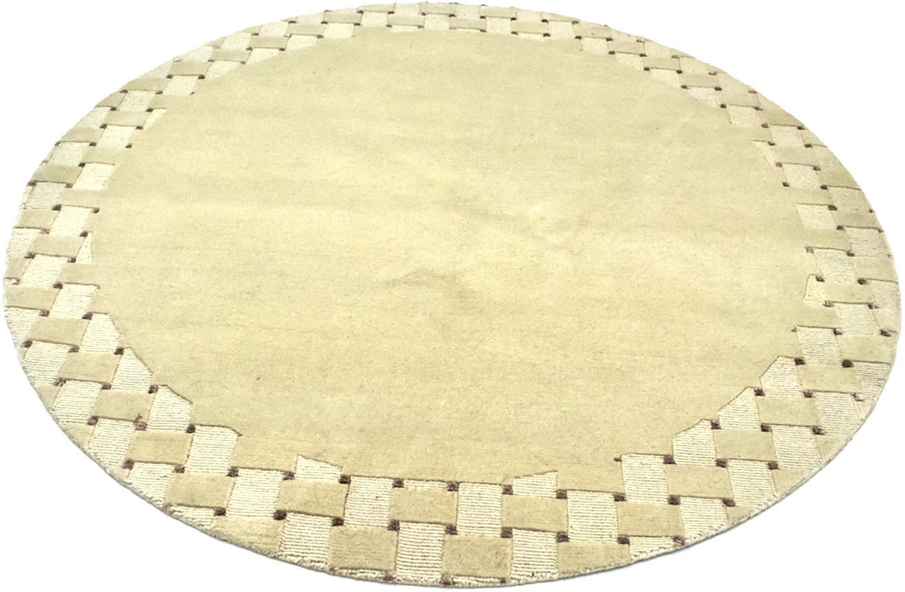 morgenland Wollteppich »Nepal Teppich Welina«, rund, 18 mm Höhe, handgeknüpft