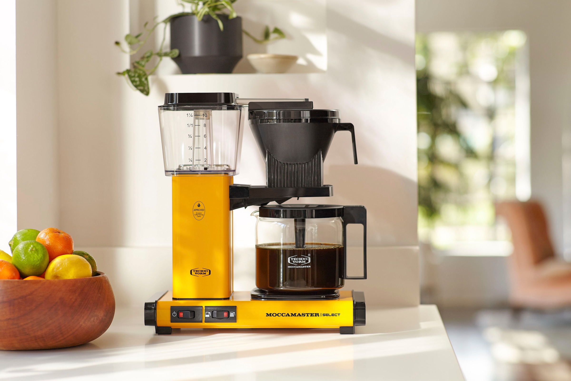Moccamaster Filterkaffeemaschine »KBG Select yellow pepper«, 1,25 l  Kaffeekanne, Papierfilter, 1x4 auf Rechnung | BAUR