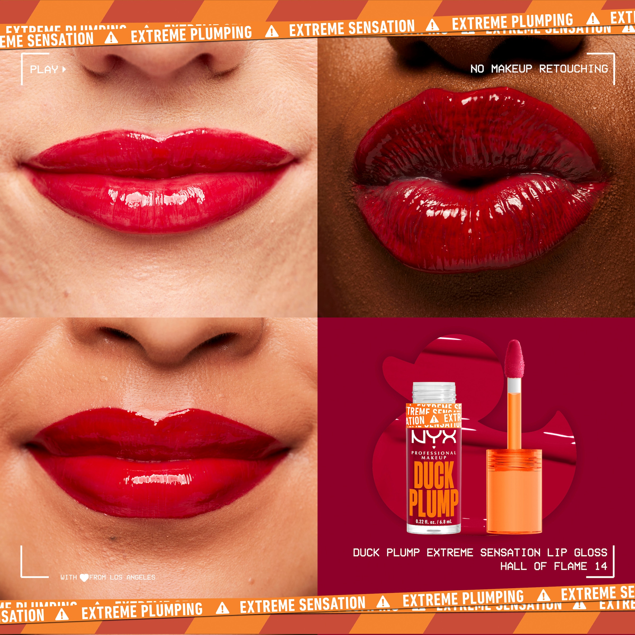 NYX Lipgloss »NYX Professional Makeup Duck Plump Hall of Flame«, mit Collagen
