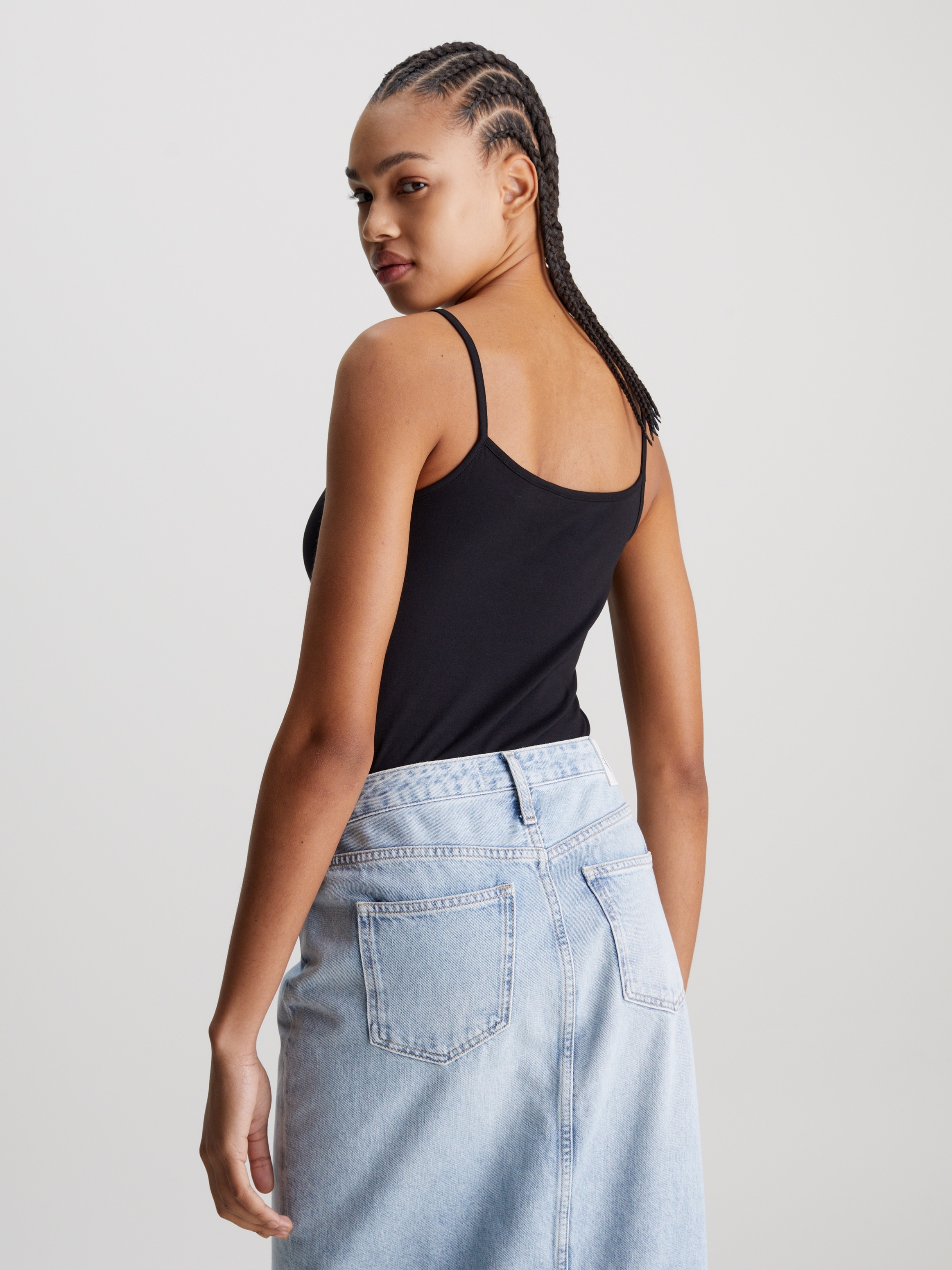 Calvin Klein Jeans T-Shirt »MONOLOGO STRAPPY TANK TOP«, mit Logomarkenpatch