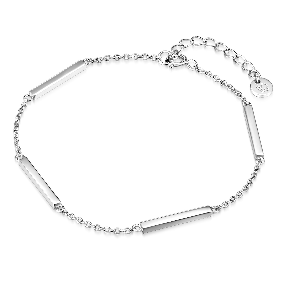 Damen Gliederarmband "A1334", Silber 925 (Sterlingsilber)silber, GLANZSTÜCKE MÜNCHEN, Silber 925 (Sterlingsilber), Armbänder, aus Sterling Silber