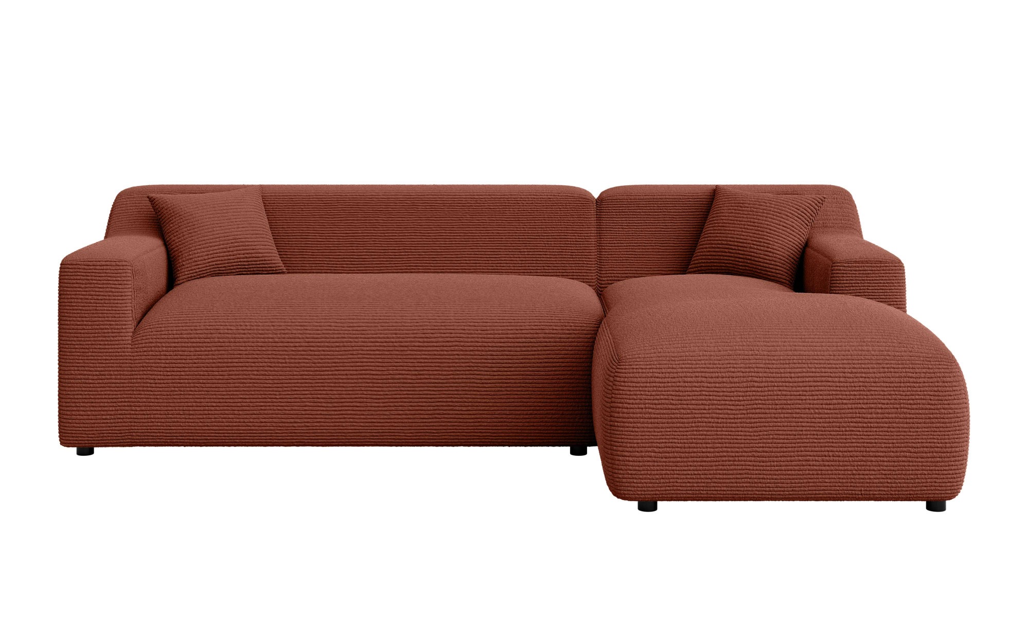Home affaire Ecksofa »LILLIANA Designsofa, L-Form mit Recamiere rechts/links bestellbar«, L-Form mit Wellenunterfederung, Maße B/T/H: 256/160/76 cm
