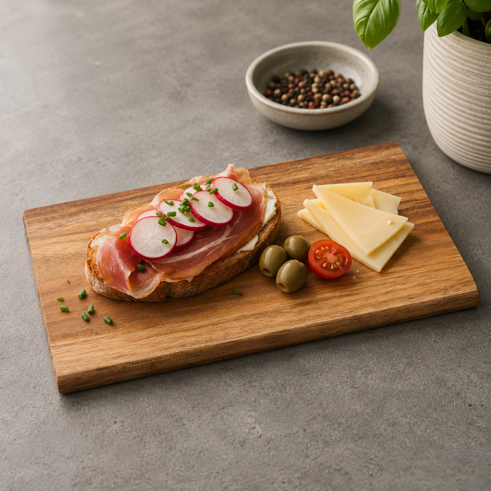 KESPER® Frühstücksbrett »Vesperbrett, Akazie, FSC« 5er Set