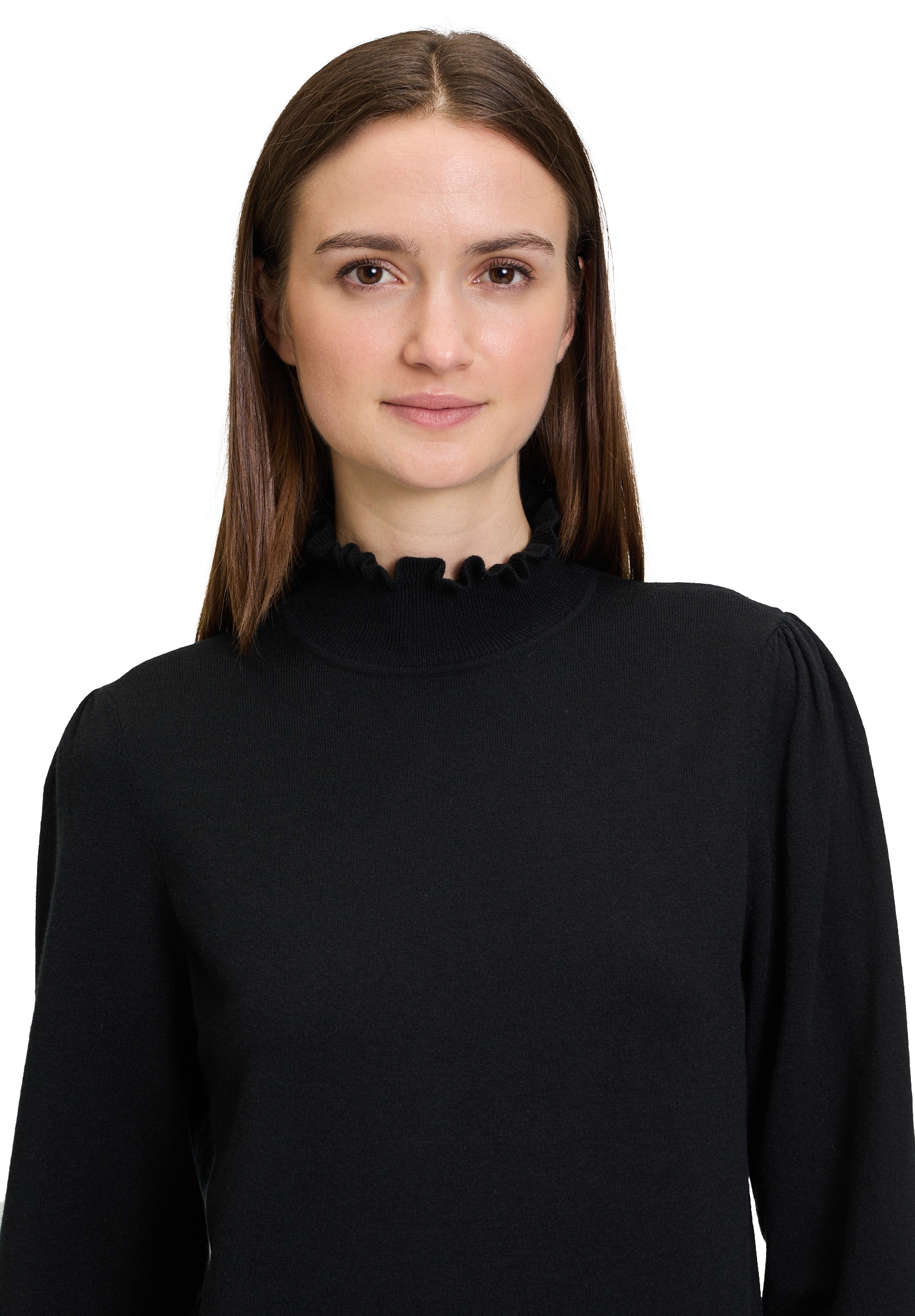 Cartoon Strickpullover »Cartoon Damen Strickpullover mit Rüschen«, (1 tlg.), Rüschen