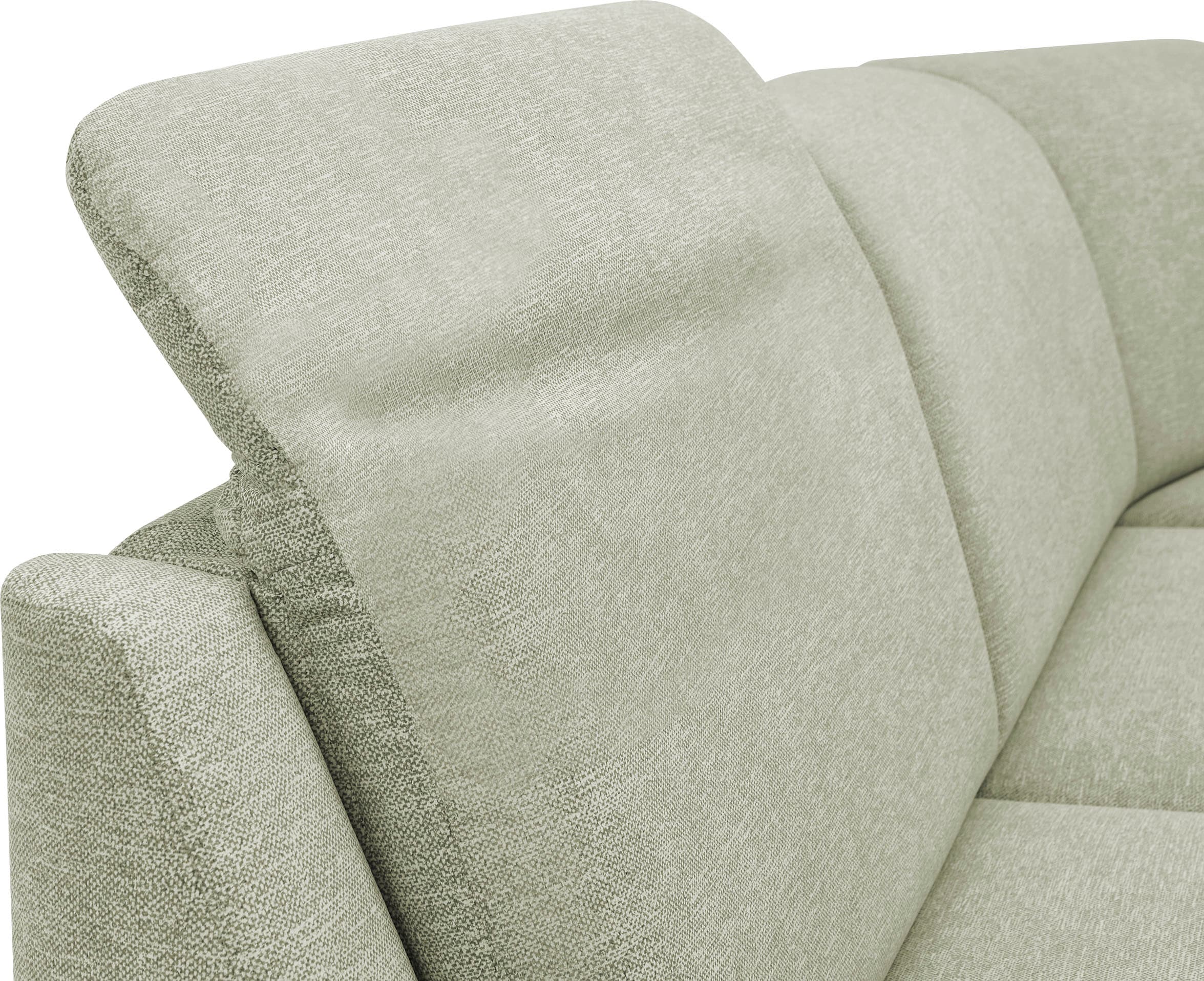 VILLA BECK Ecksofa »Garda L-Form«, (4 St.), inklusive Kopfteilverstellung, Stellmaß 309x277 cm
