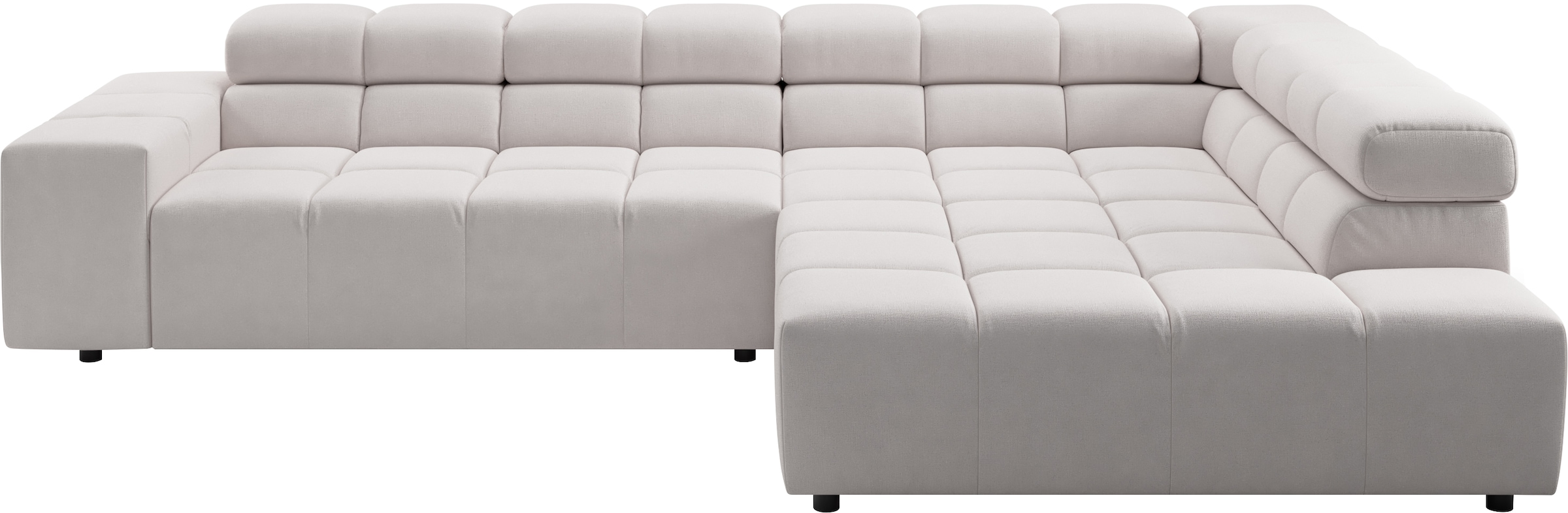 Home affaire Ecksofa "Ancona, Ecksofa, incl. Kopfteilverstellung, Breite 319 cm, L-Form" wahlweise elektrische Sitztiefenverstellung