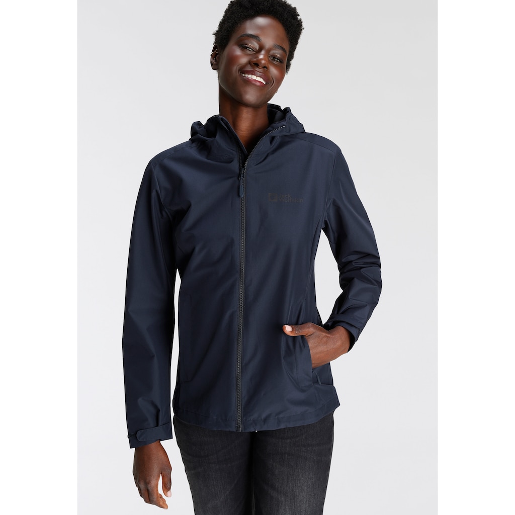 Jack Wolfskin Funktionsjacke »FARWOOD JKT W«, mit Kapuze, Wasserabweisend & Atmungsaktiv & Winddicht