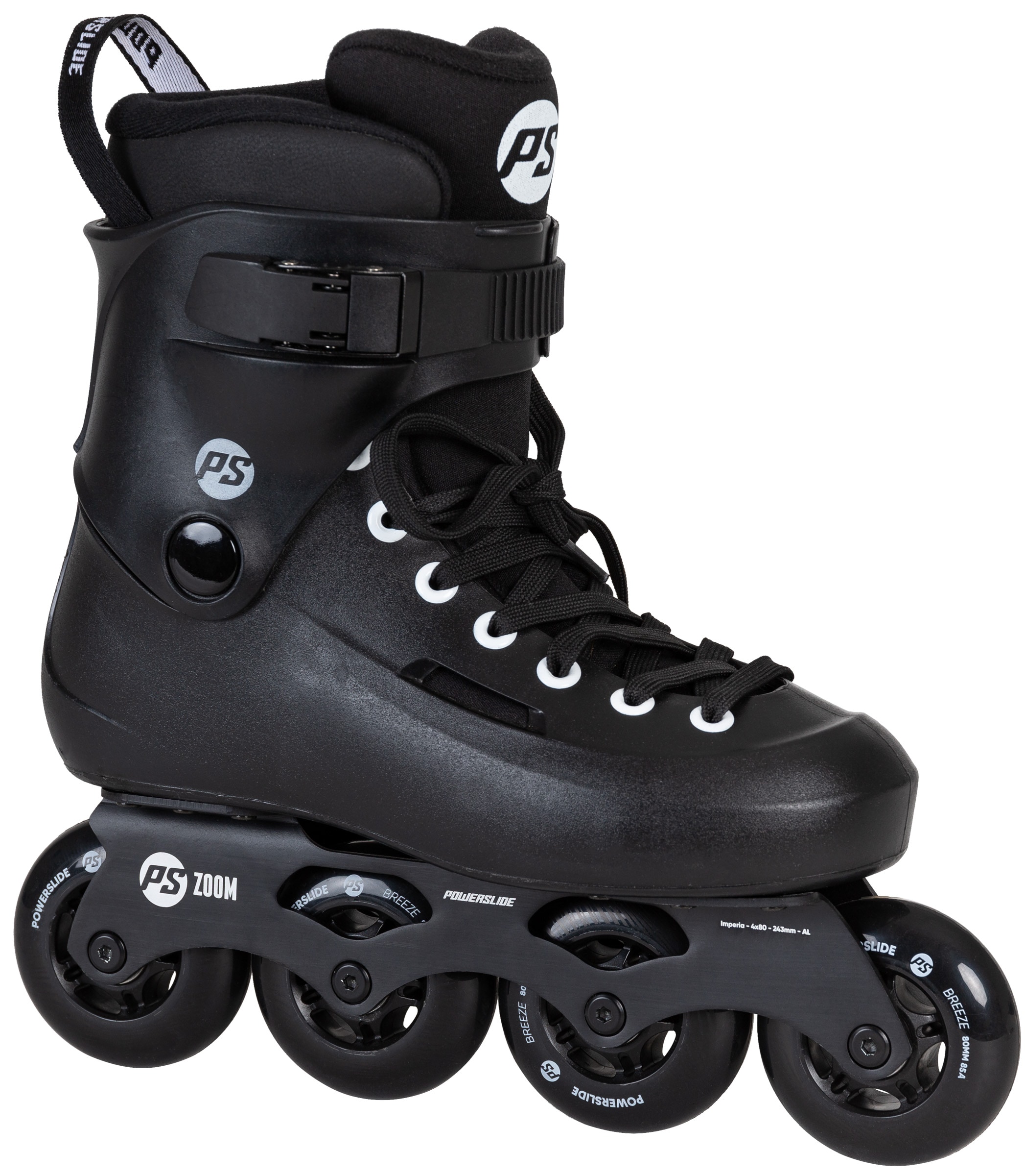 POWERSLIDE Inlineskates "Zoom Black 80", 39/40 (bis 100 kg)weiß, Inlineskates_Rollschuhe