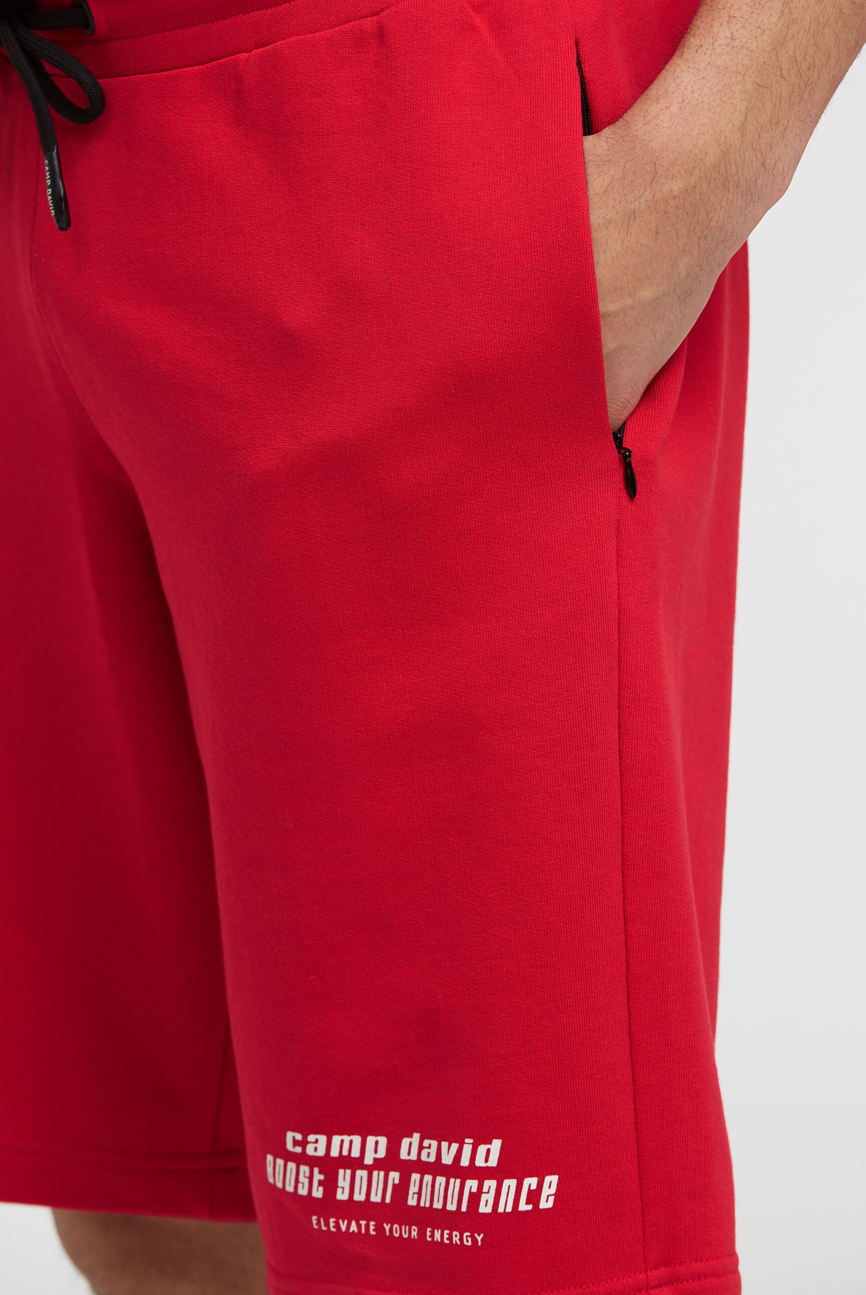 CAMP DAVID Sweatshorts  mit Elastikbund & seitlichen Taschen