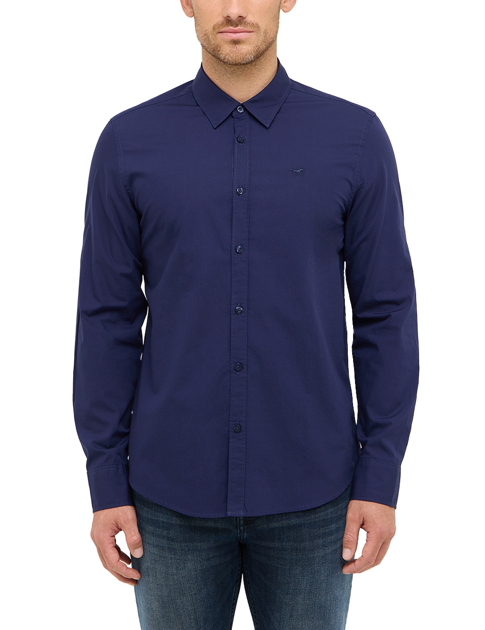 MUSTANG Langarmhemd "Herren Style Canton" günstig online kaufen