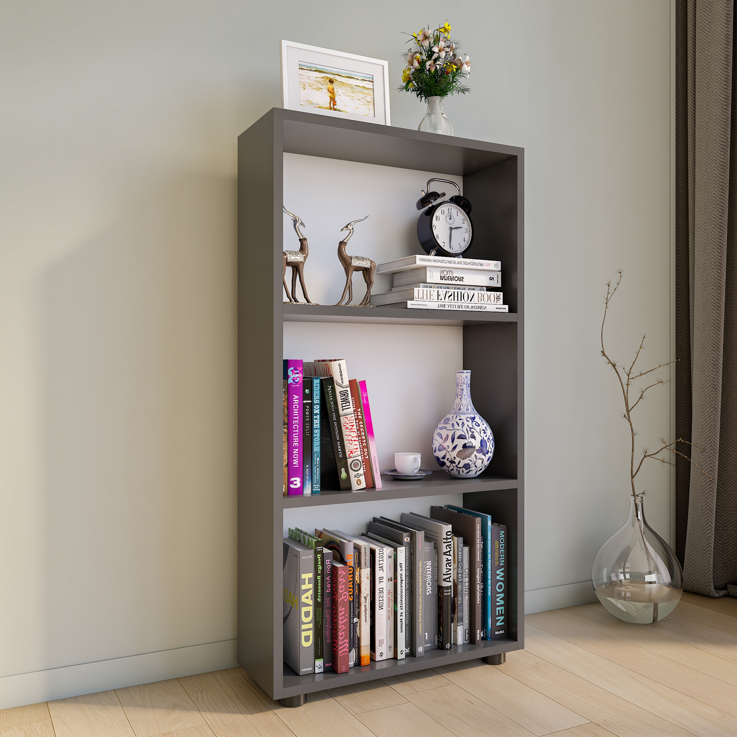 VCM Standregal »Holz Büro Regal Bücher Ordner Aktenregal Bulas 3f«