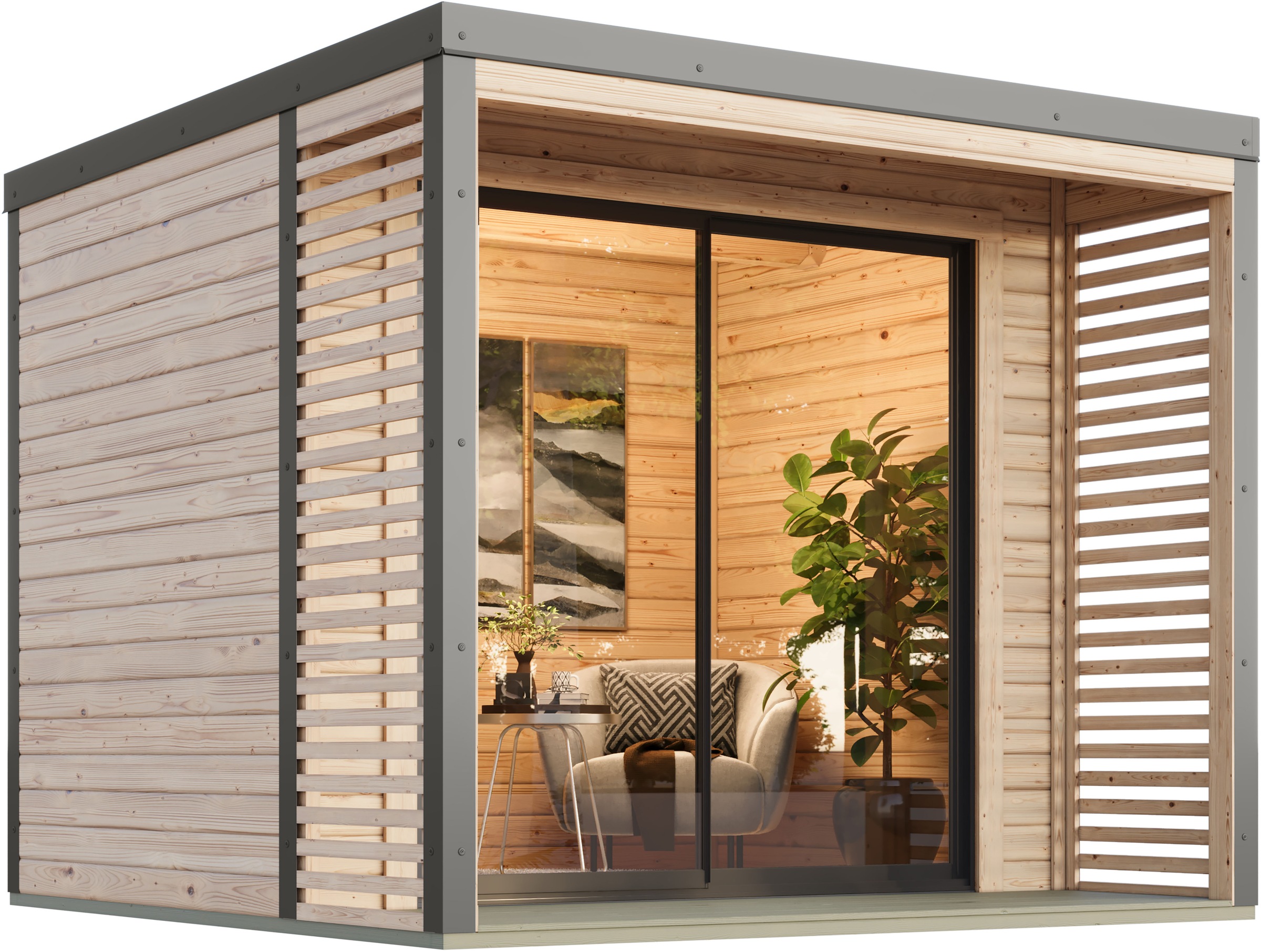 Karibu Gartenhaus »Saturino« inkl. Massivholzfußboden