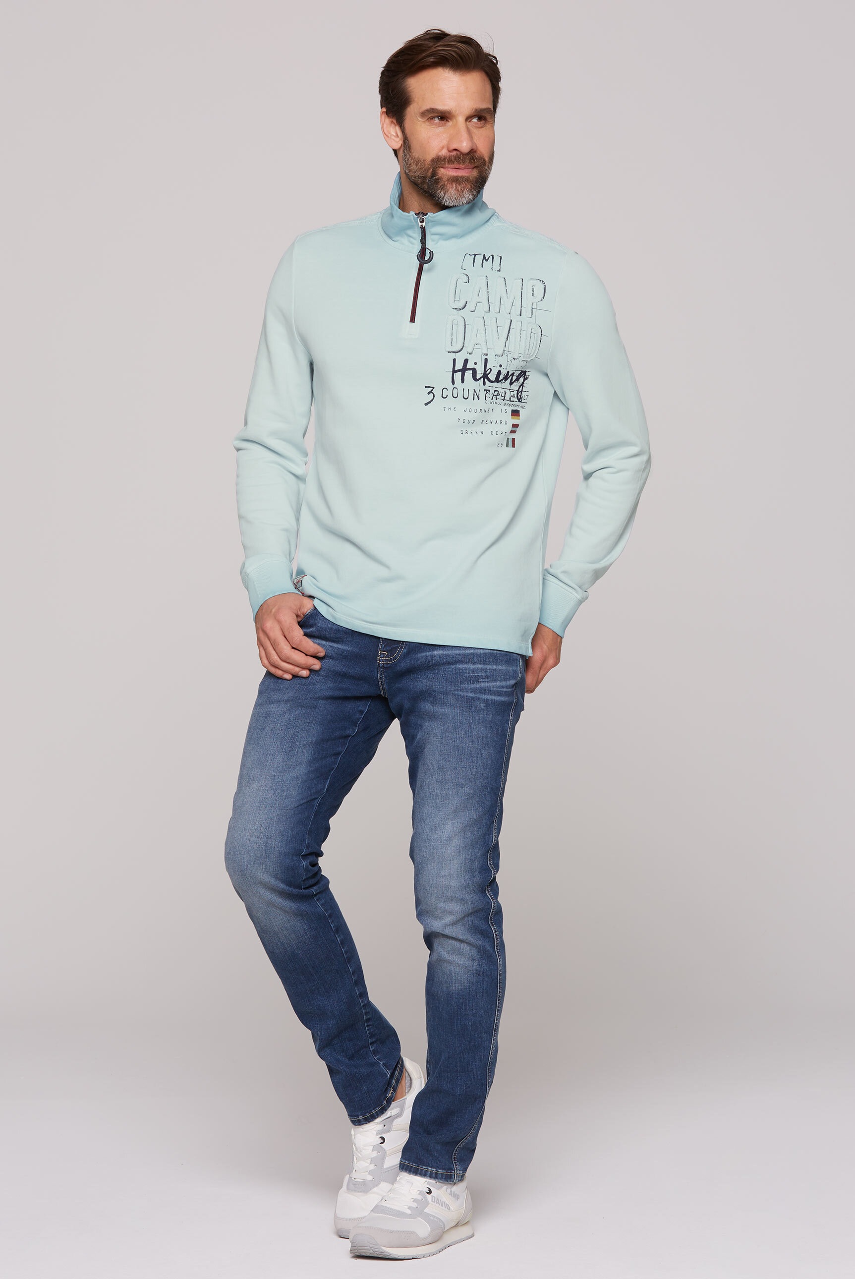 CAMP DAVID Sweater, aus Baumwolle