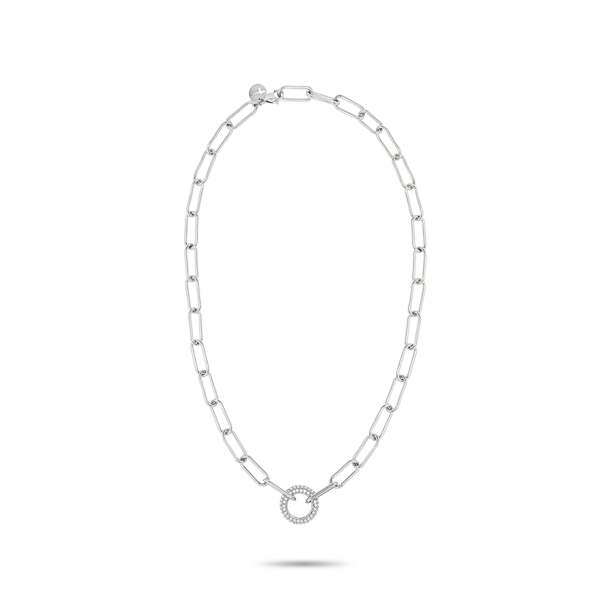 Tamaris Gliederkette »Schmuck Geschenk Edelstahl Halskette mit Glitter Donut« mit Glasstein