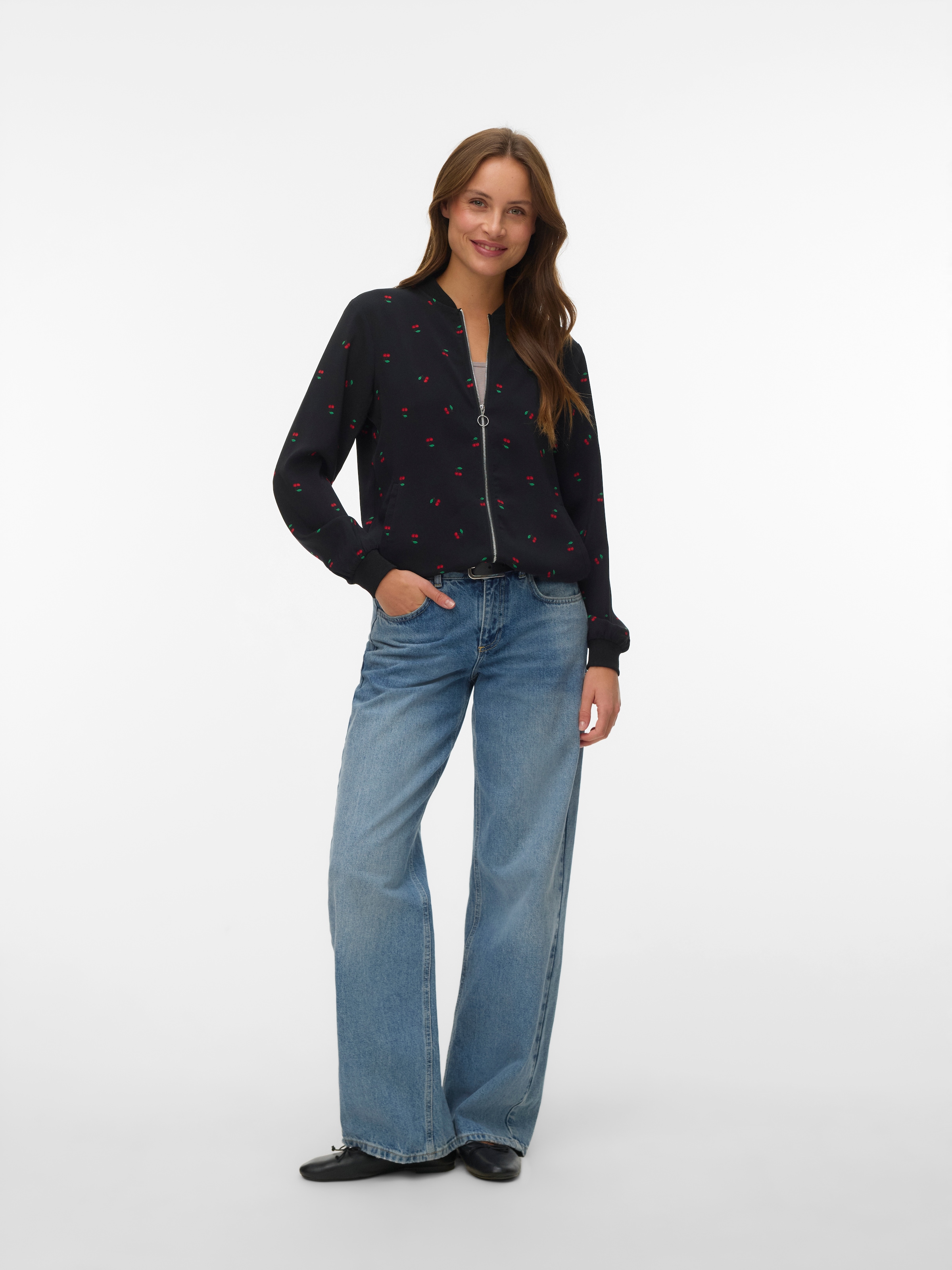 Vero Moda Blouson »VMCOCO L/S BOMBER AOP WVN NOOS« Materialmix