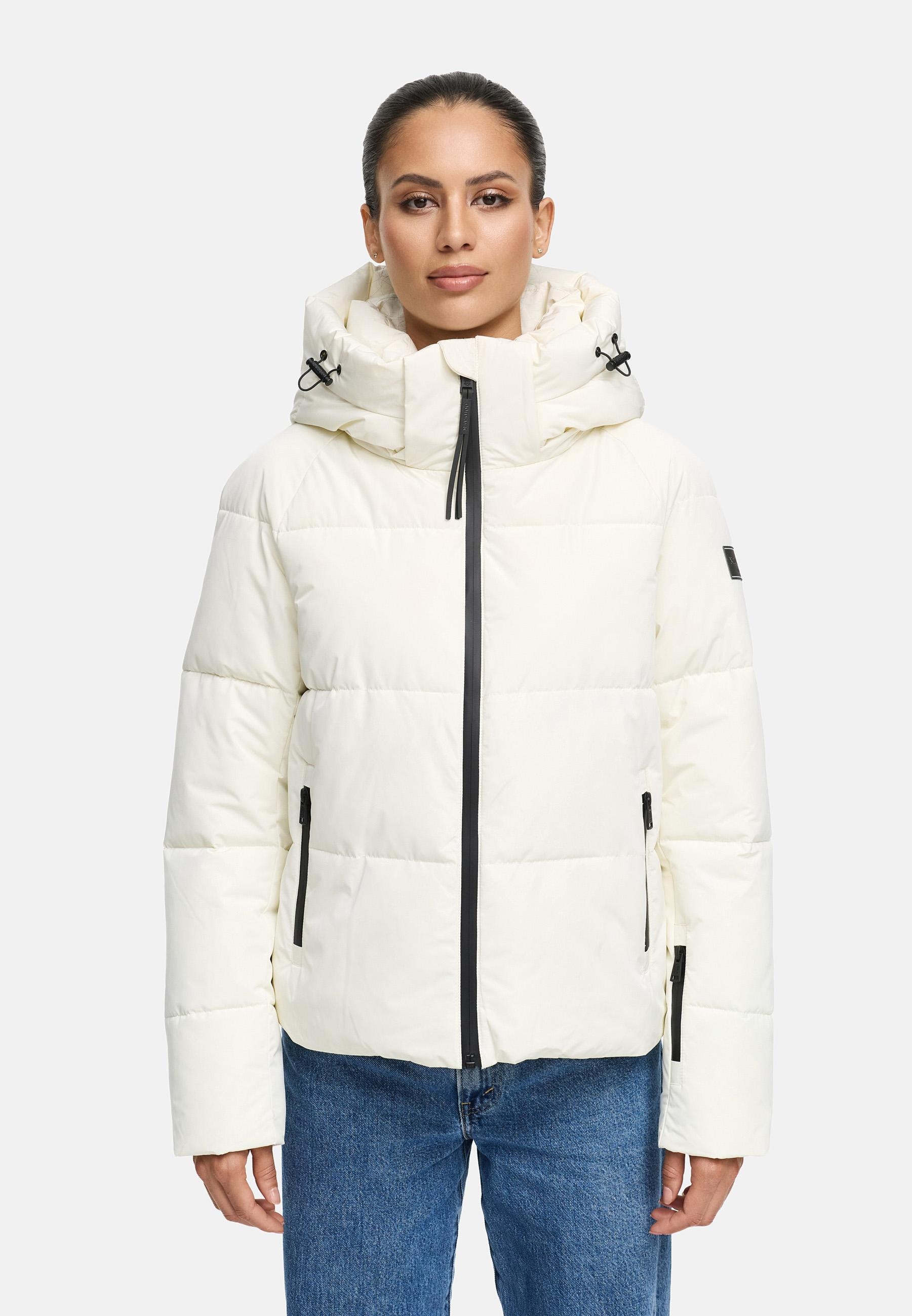 Navahoo Steppjacke »Frostherz XIV«, mit Kapuze, Kurze gesteppte Damen Winterjacke mit abnehmbarer Kapuze