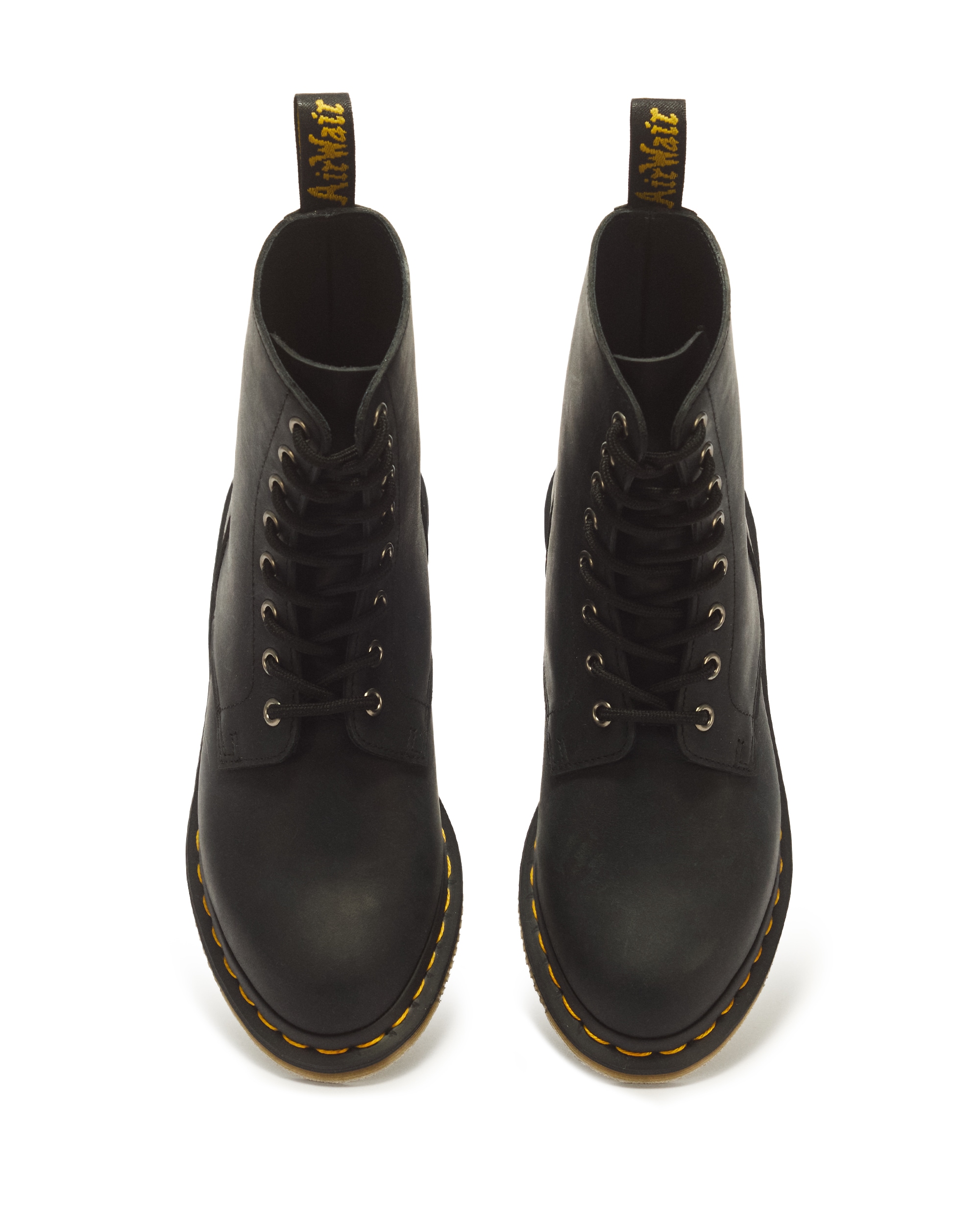 DR. MARTENS Schnürboots »Daphny 8i«  Blockabsatz, Schnürstiefelette mit typisch, gelben Kontrastnähten