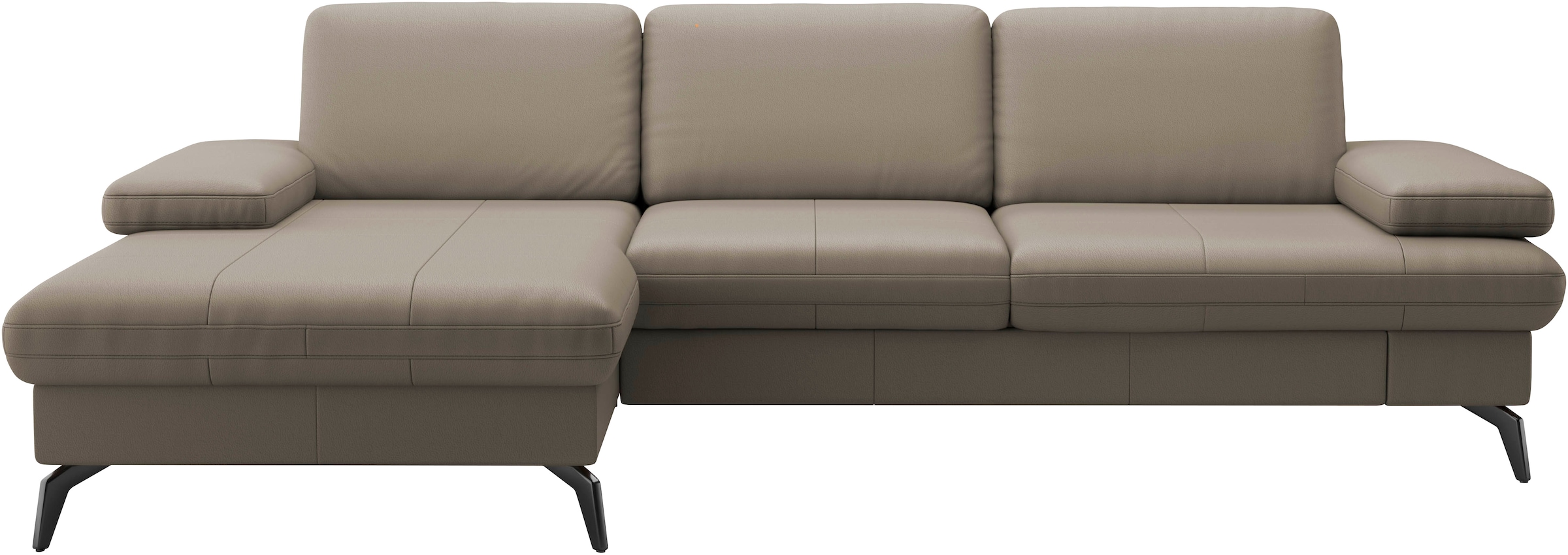 sit&more Ecksofa »Morris L-Form, inkl. Sitztiefenverstellung«, wahlweise mit Armteilverstellung, Bettfunktion & Bettkasten