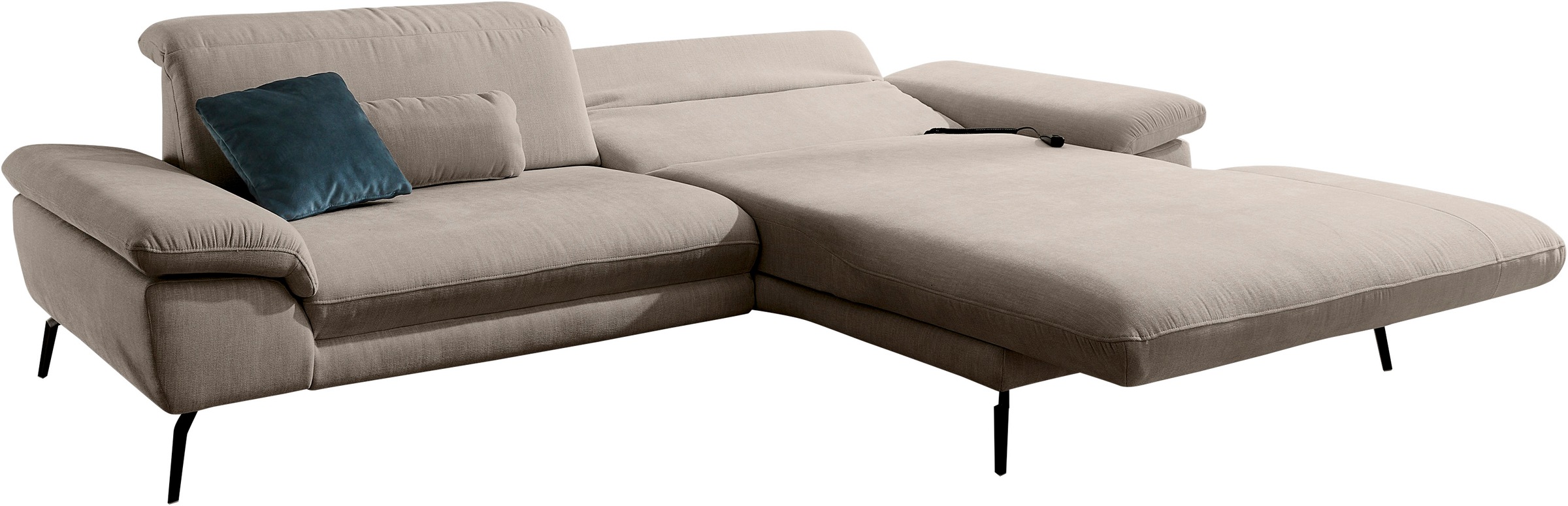 Die PlanBar Ecksofa »MP-IN22025 L-Form«, mit Kopfteilverstellung, wahlweise mit motorischem Canape