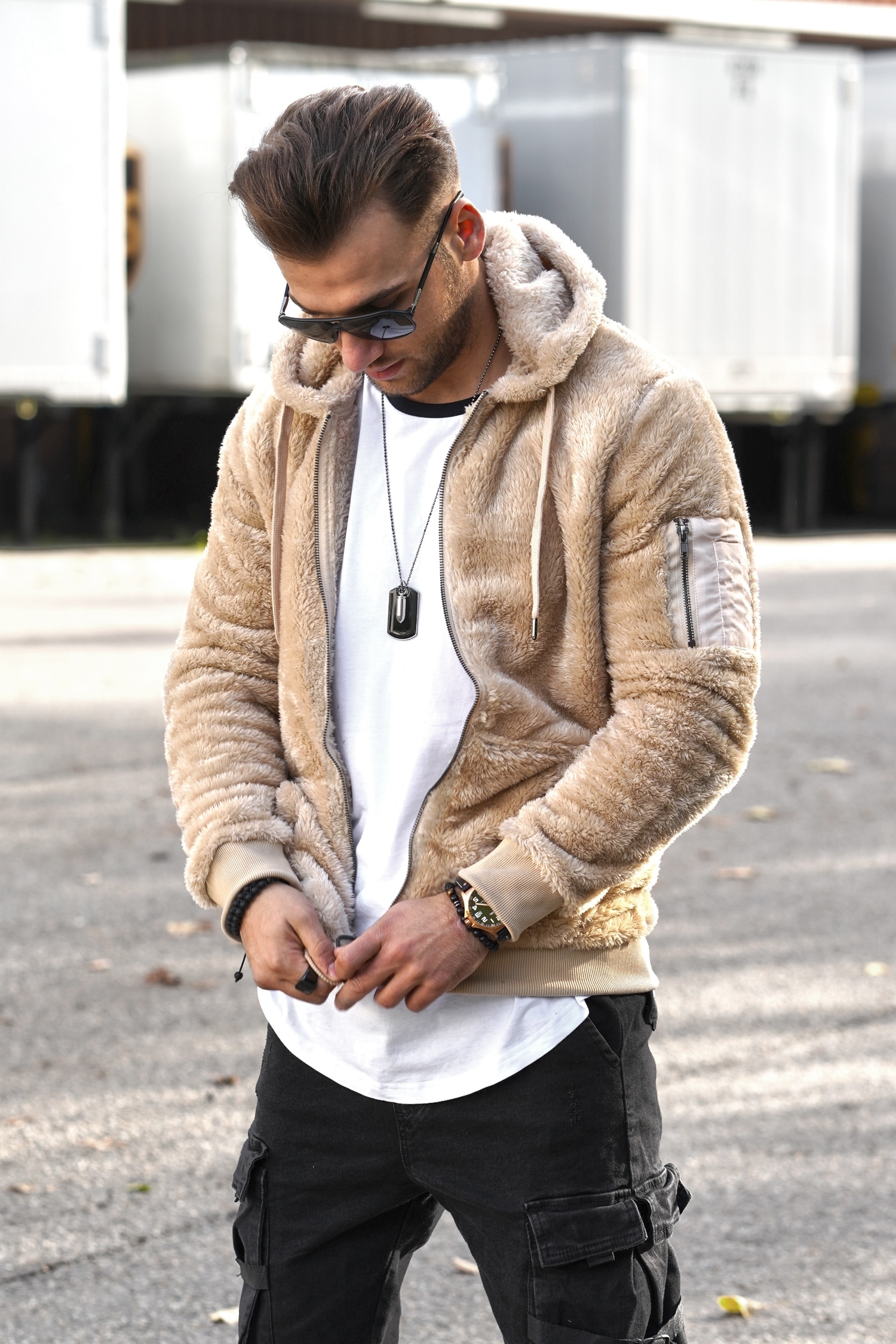 behype Sweatjacke Teddy-Zip aus weichem Teddyfleece günstig online kaufen