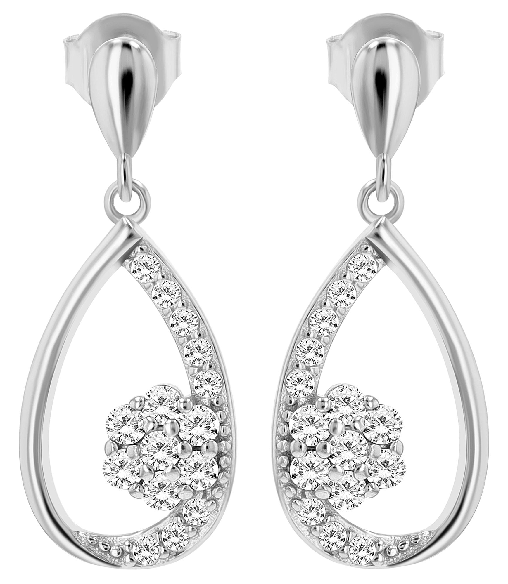 Adelia´s Paar Ohrhänger "Damen Ohrringe – Ohrhänger aus 925 Silber mit Zirk günstig online kaufen
