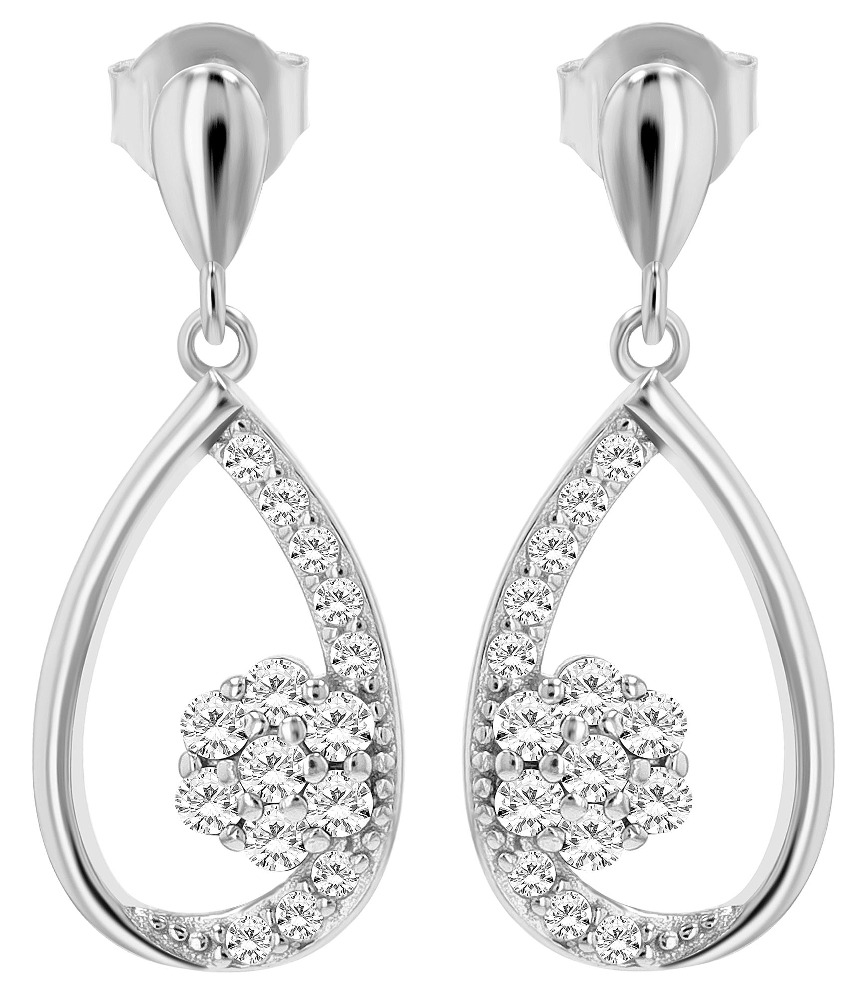 Adelia´s Paar Ohrhänger "Ohrringe – Ohrhänger aus 925 Silber mit Zirkonia" Ideal als Geschenk für besondere Anlässe