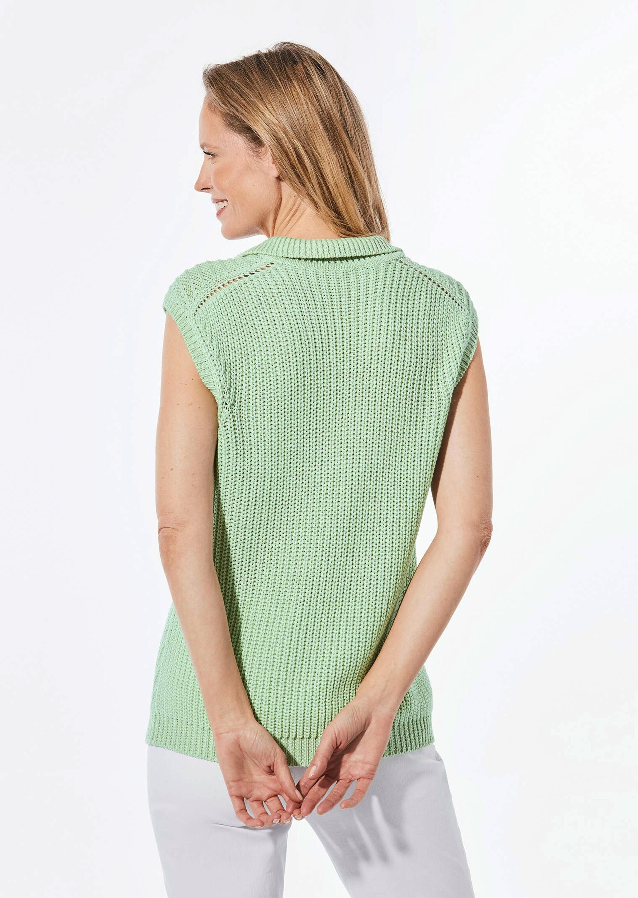 GOLDNER Rundhalspullover »Stricktop Stricktop mit V-Ausschnitt«