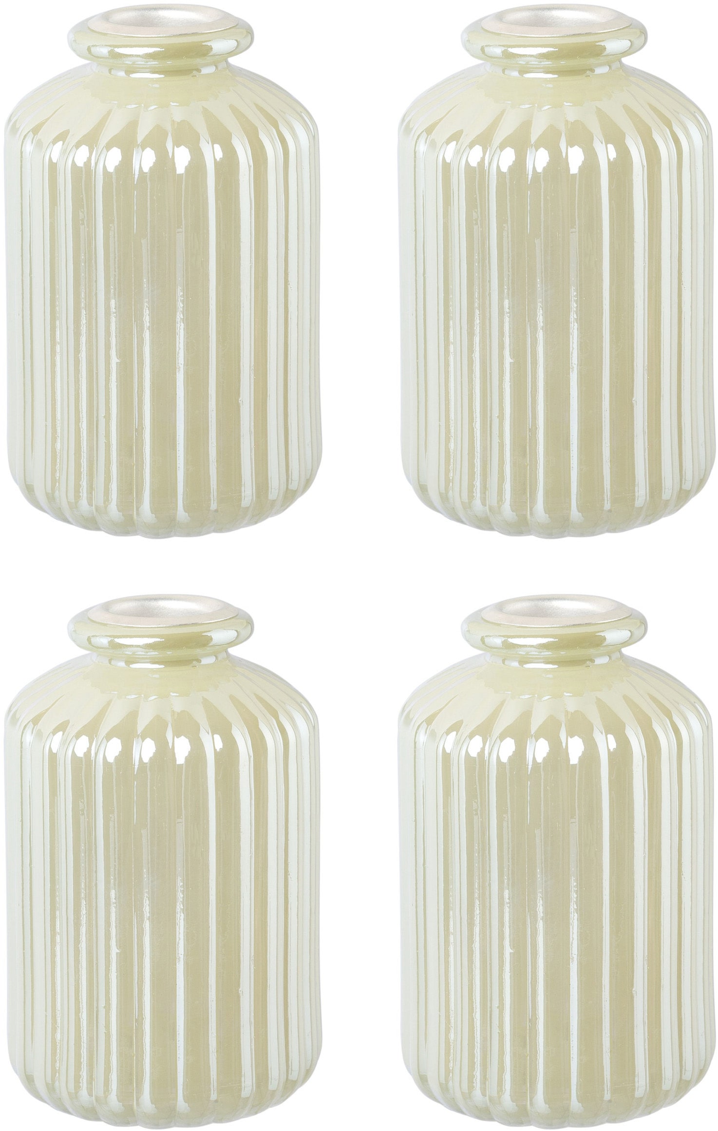BAUR Glas Creativ Reliefstruktur (4 | kaufen Kerzenhalter deco mit »Weihnachtsdeko«, hübscher St.),